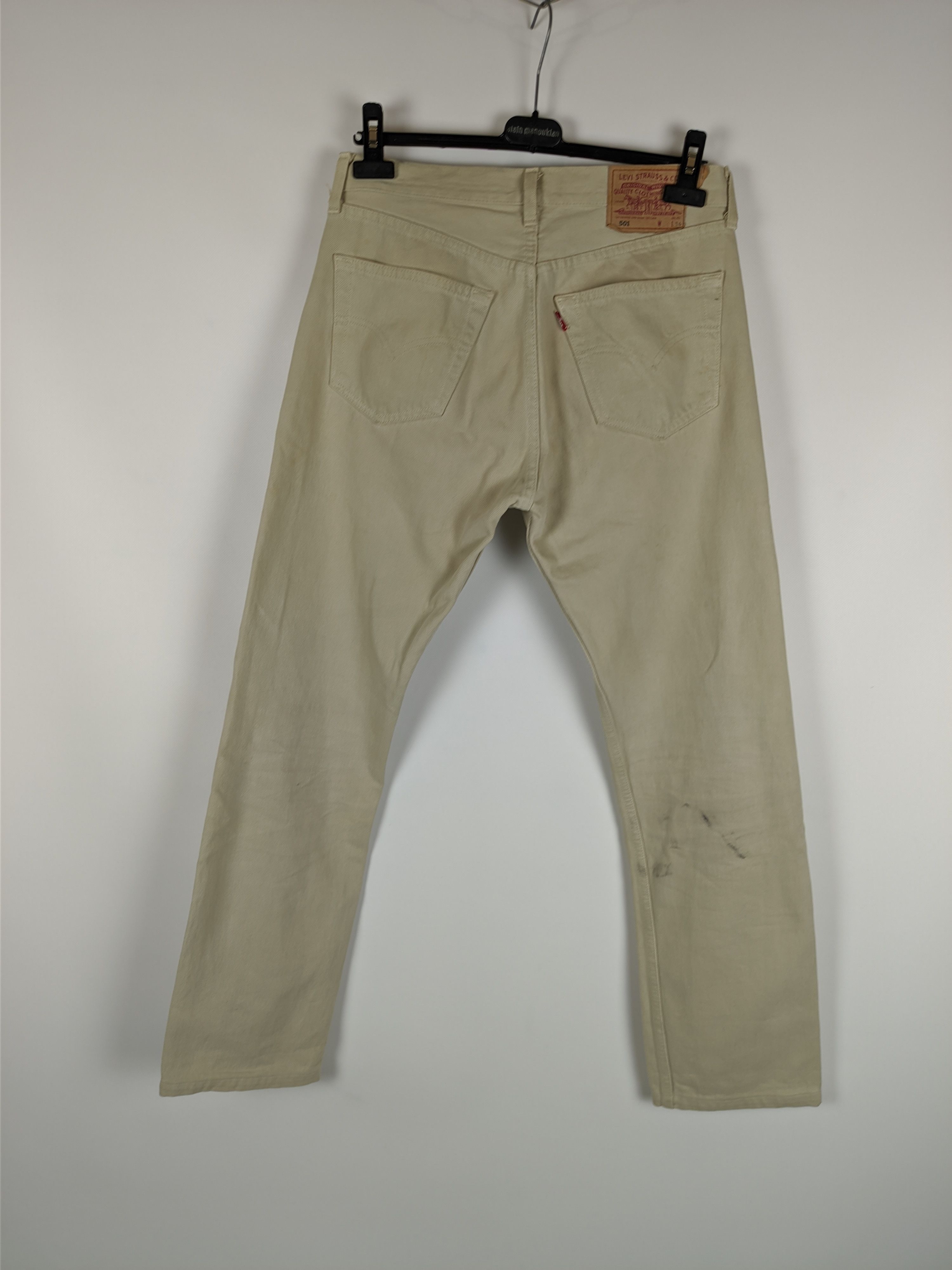 Levi's × Levi's Vintage Clothing × Vintage Vintage Levi's 501 Cream Denim Pant USA Size US 31 - 2 Thumbnail