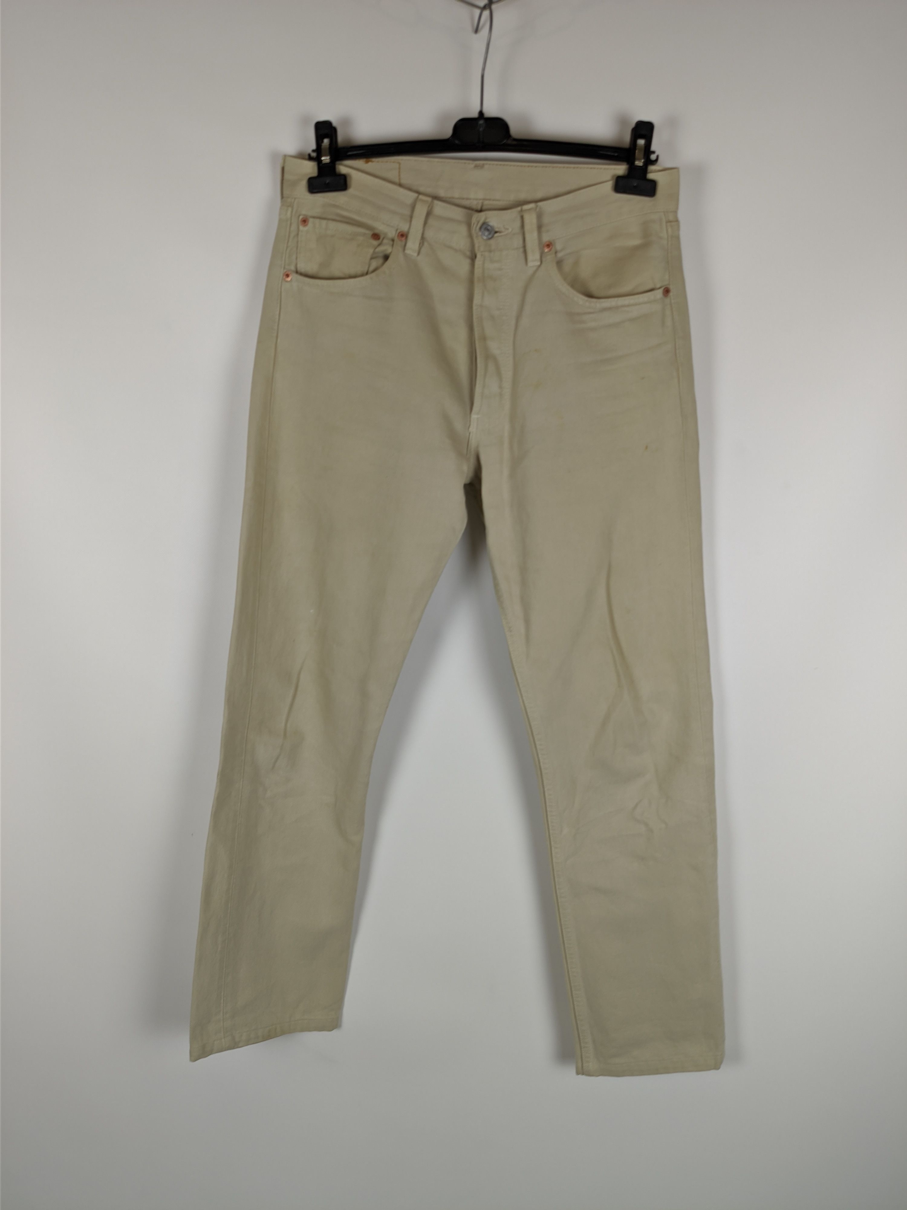 Levi's × Levi's Vintage Clothing × Vintage Vintage Levi's 501 Cream Denim Pant USA Size US 31 - 3 Thumbnail