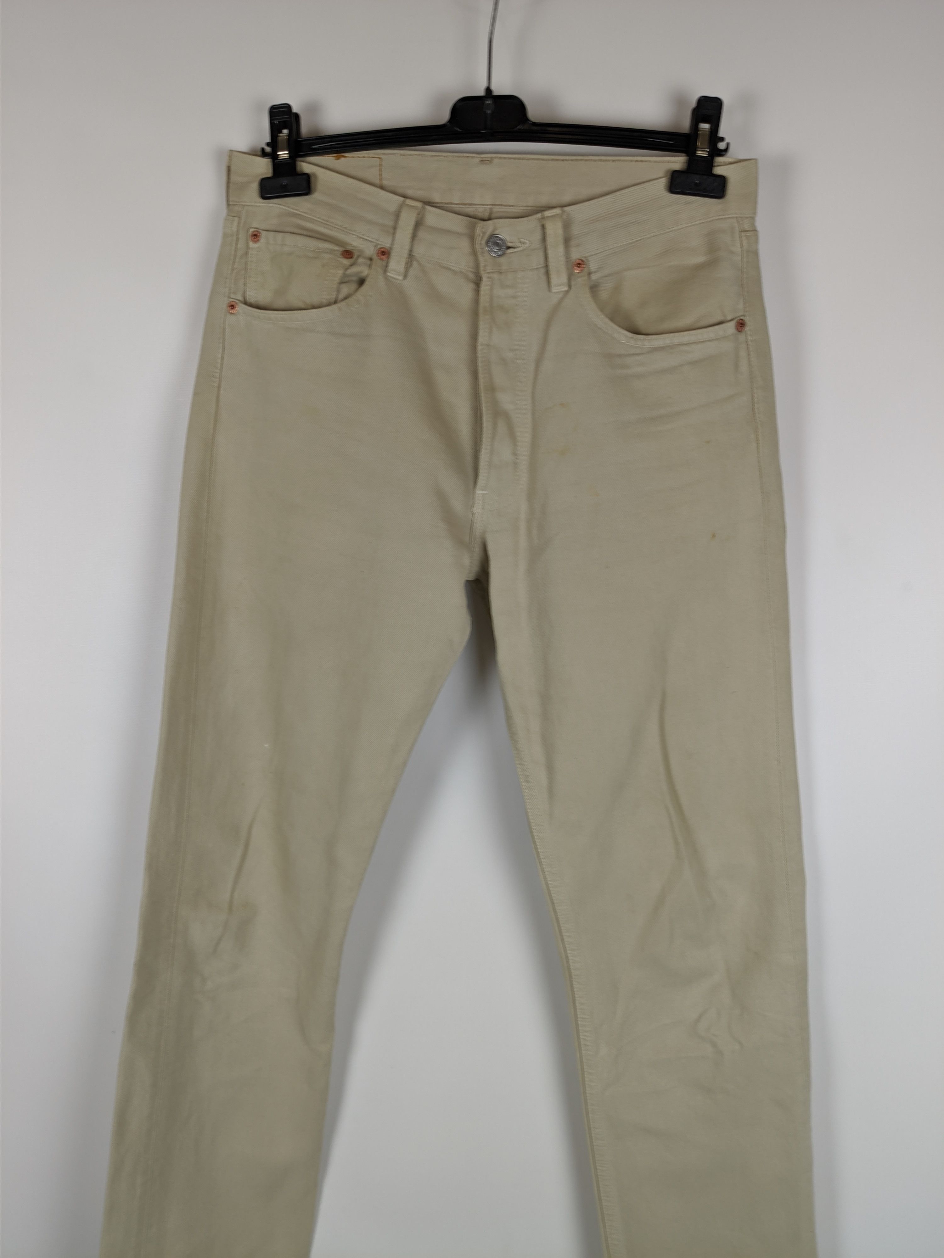 Levi's × Levi's Vintage Clothing × Vintage Vintage Levi's 501 Cream Denim Pant USA Size US 31 - 5 Thumbnail