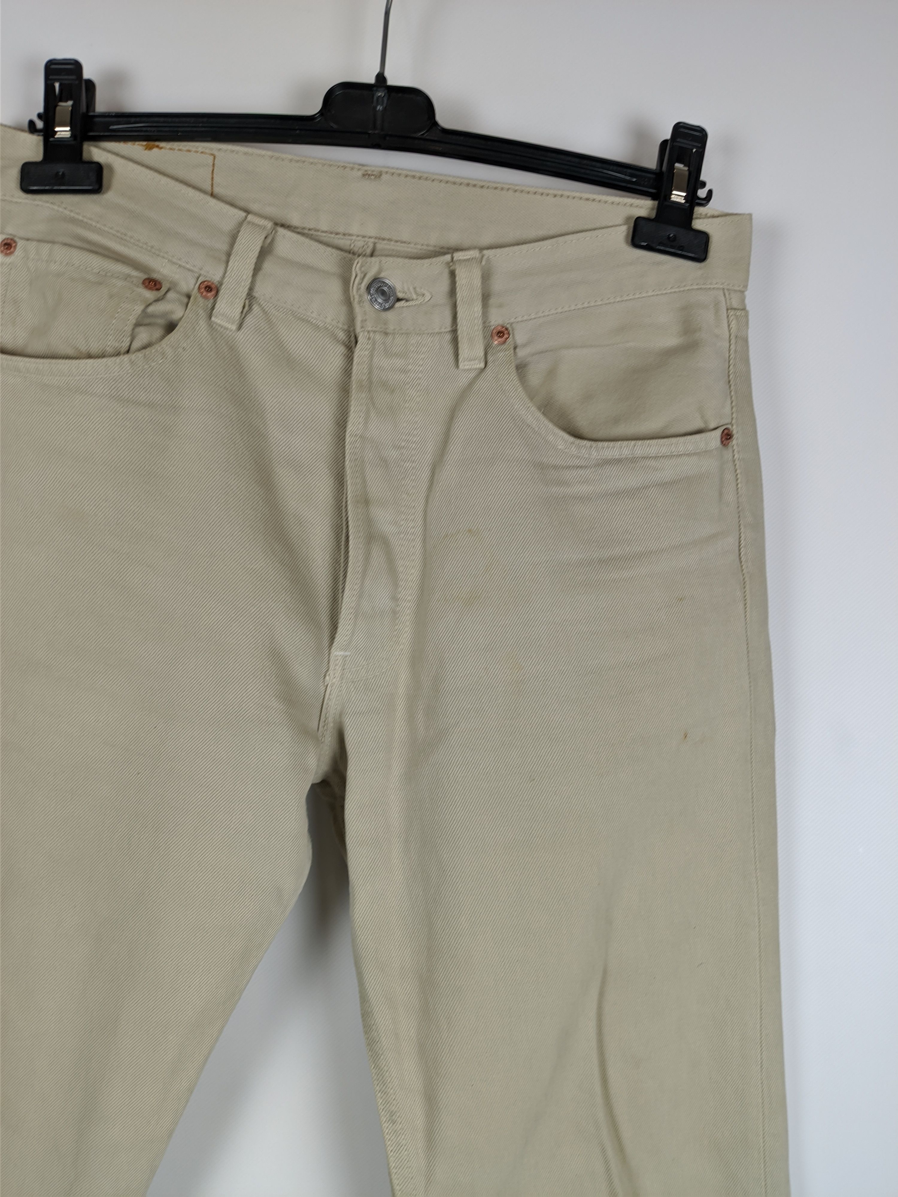 Levi's × Levi's Vintage Clothing × Vintage Vintage Levi's 501 Cream Denim Pant USA Size US 31 - 7 Thumbnail