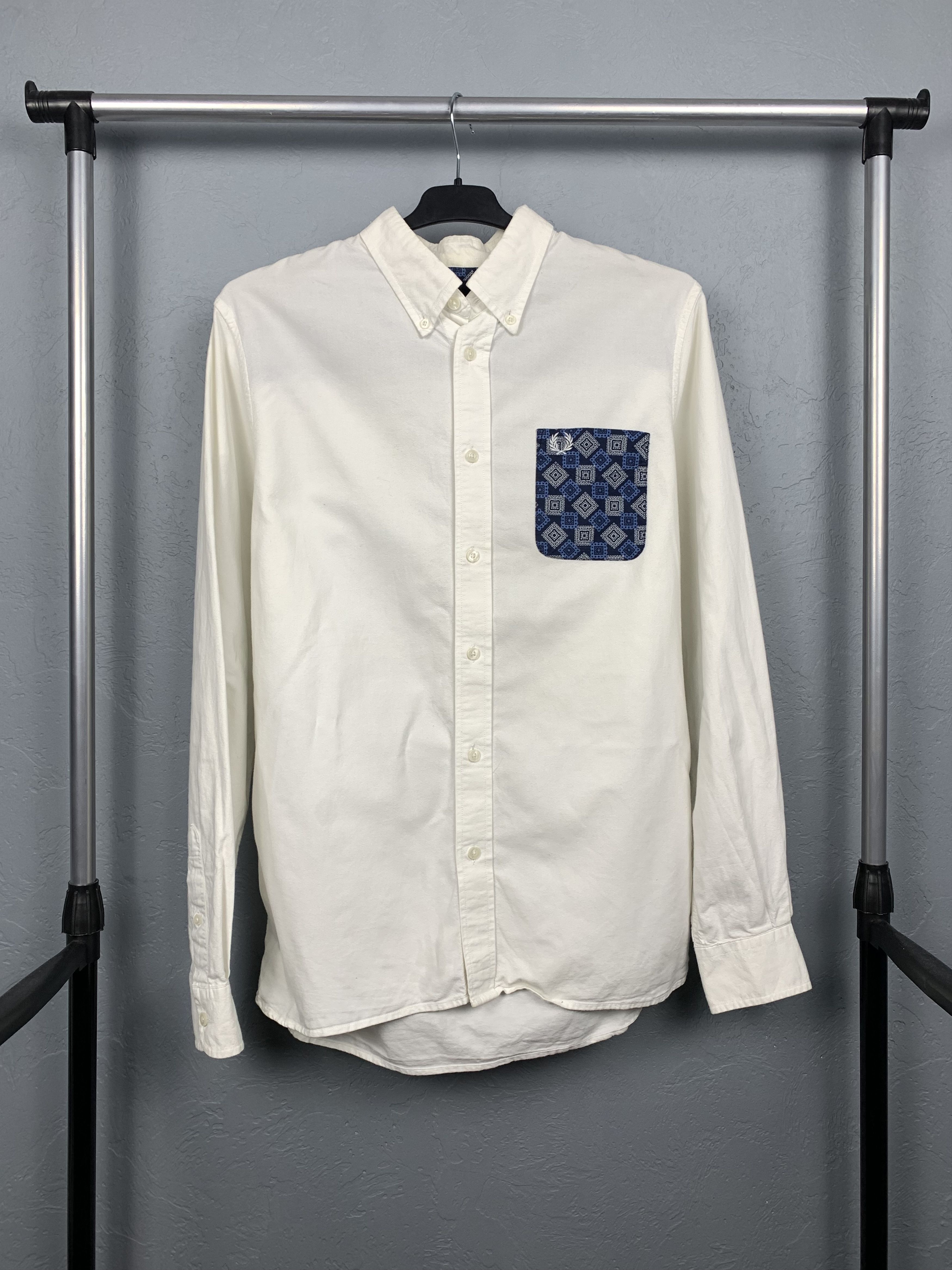 Drake's × Fred Perry Fred Perry x Drakes Vintage Mens Long Sleeve Shirt Size US M / EU 48-50 / 2 - 1 Thumbnail