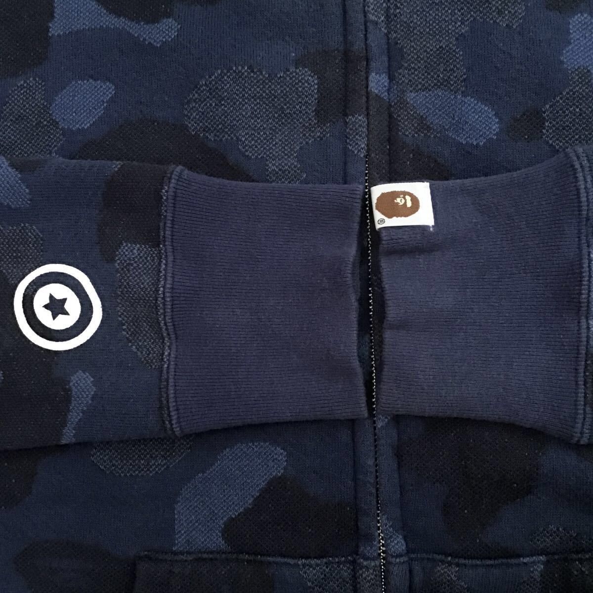 Bape BAPE Shark full zip hoodie jacquard blue camo a bathing ape Size US S / EU 44-46 / 1 - 6 Thumbnail