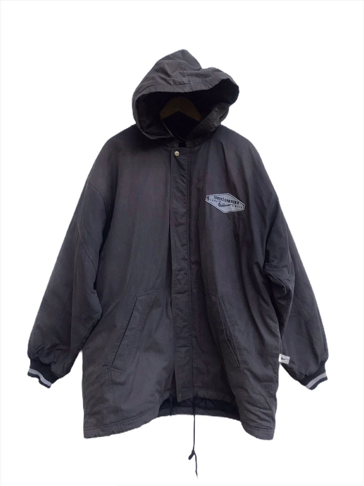 Nike × Vintage Vintage Swoosh by Nike Big Logo Embroidered Hoodie Jacket Size US XL / EU 56 / 4 - 3 Thumbnail