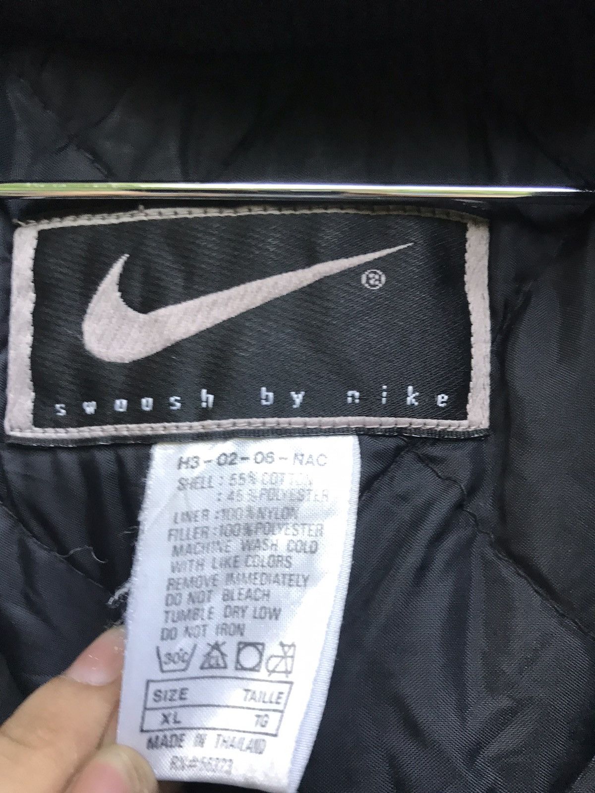 Nike × Vintage Vintage Swoosh by Nike Big Logo Embroidered Hoodie Jacket Size US XL / EU 56 / 4 - 16 Thumbnail