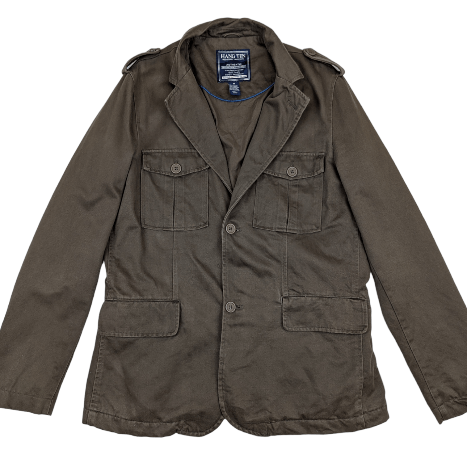 Hang Ten Vintage HANG TEN Military Trench Coat Blazer Style Size US M / EU 48-50 / 2 - 2 Thumbnail