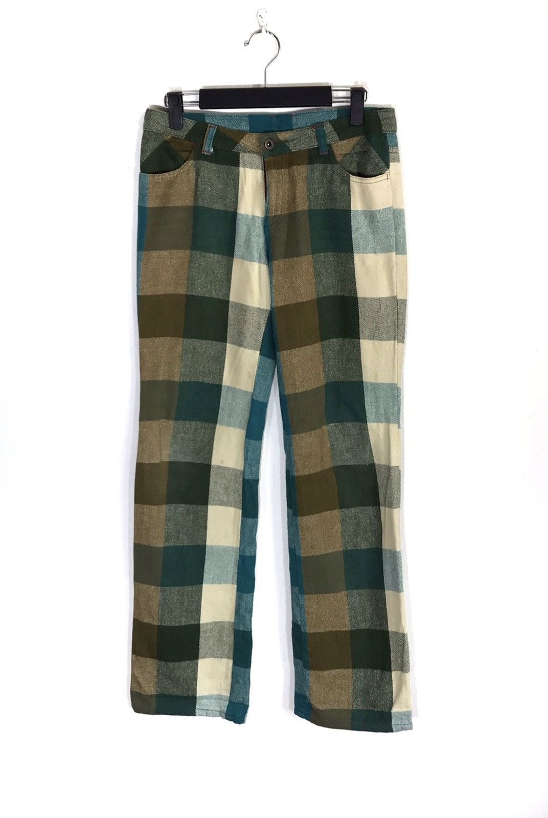 Japanese Brand Made In Japan P Ticket Green Tartan Jeans Size US 30 / EU 46 - 1 Thumbnail