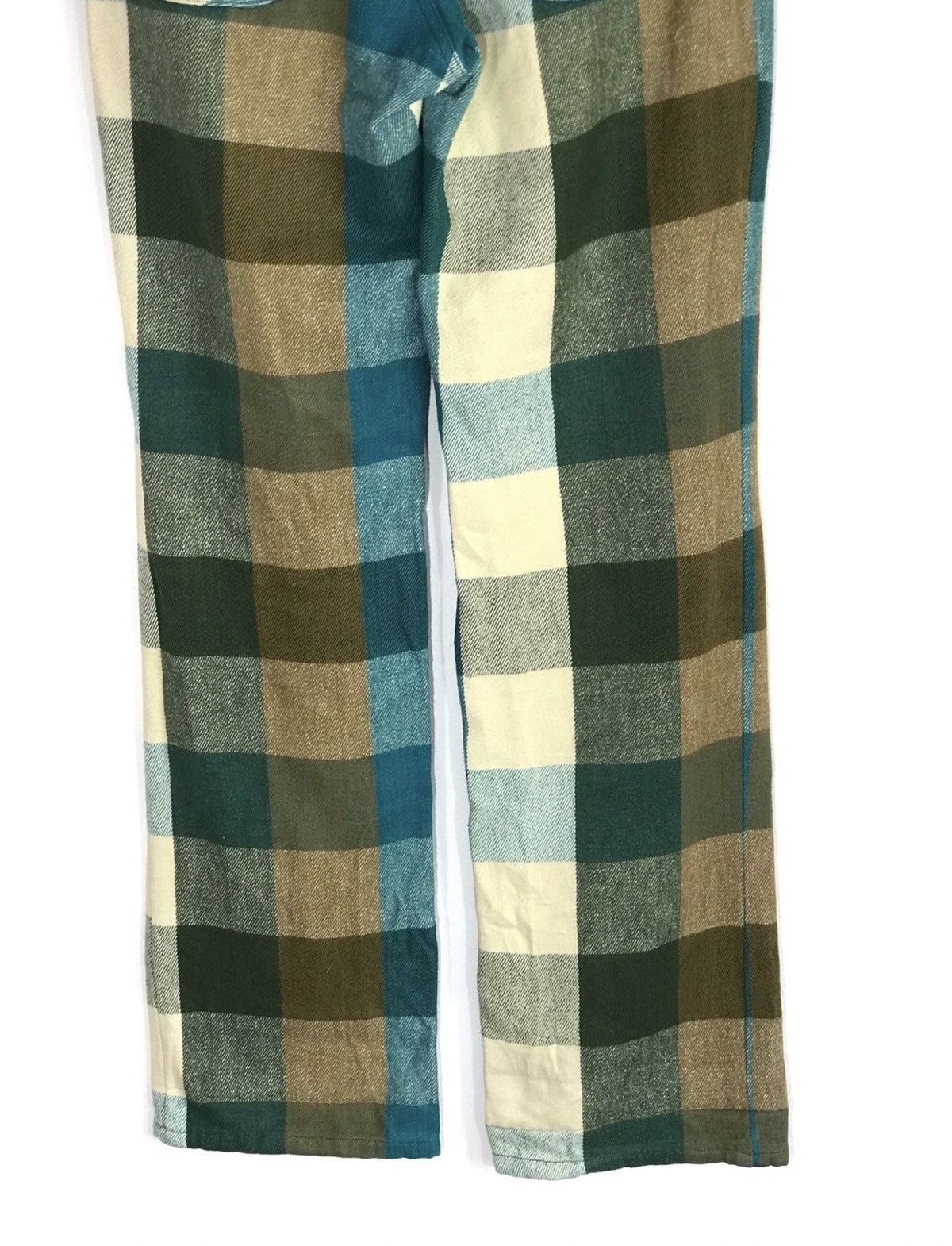 Japanese Brand Made In Japan P Ticket Green Tartan Jeans Size US 30 / EU 46 - 5 Thumbnail