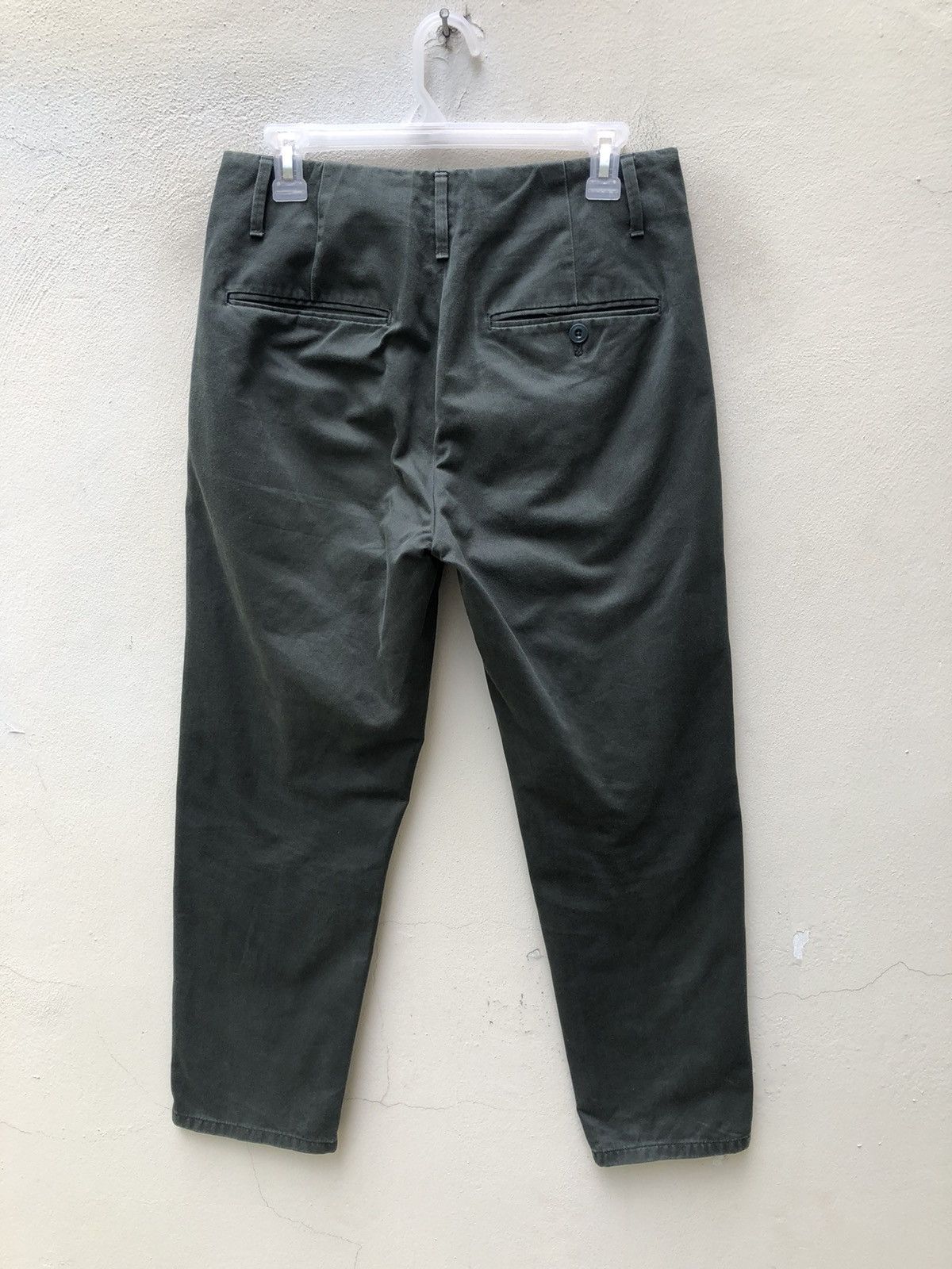 Lemaire Lemaire X Uniqlo Sun Fade Green Chinos Trouser Pant Cropped Size US 29 - 14 Thumbnail
