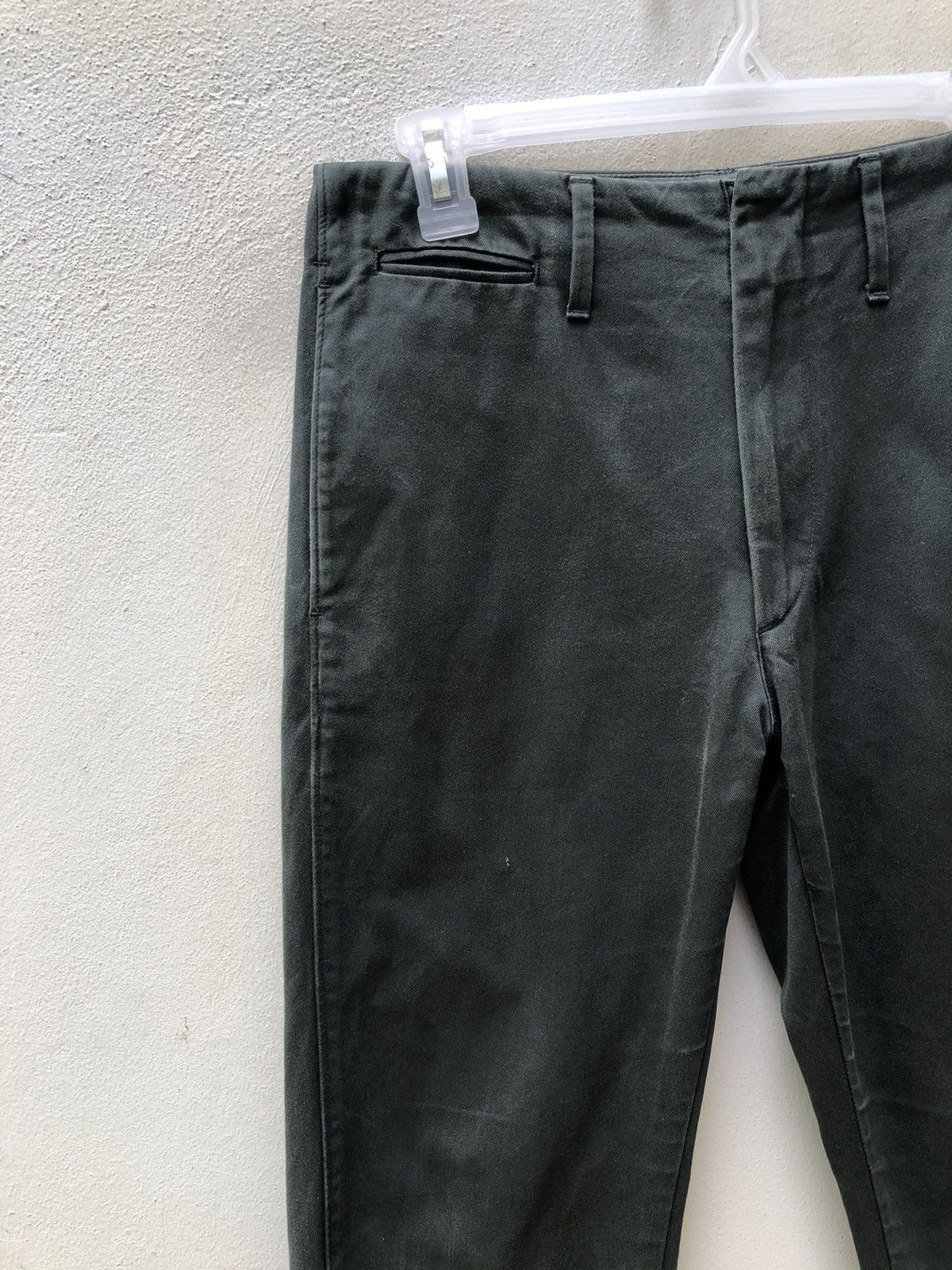 Lemaire Lemaire X Uniqlo Sun Fade Green Chinos Trouser Pant Cropped Size US 29 - 8 Thumbnail