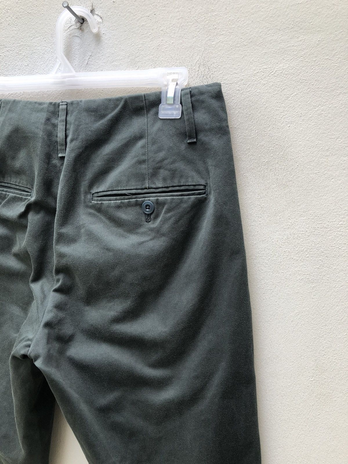 Lemaire Lemaire X Uniqlo Sun Fade Green Chinos Trouser Pant Cropped Size US 29 - 18 Thumbnail
