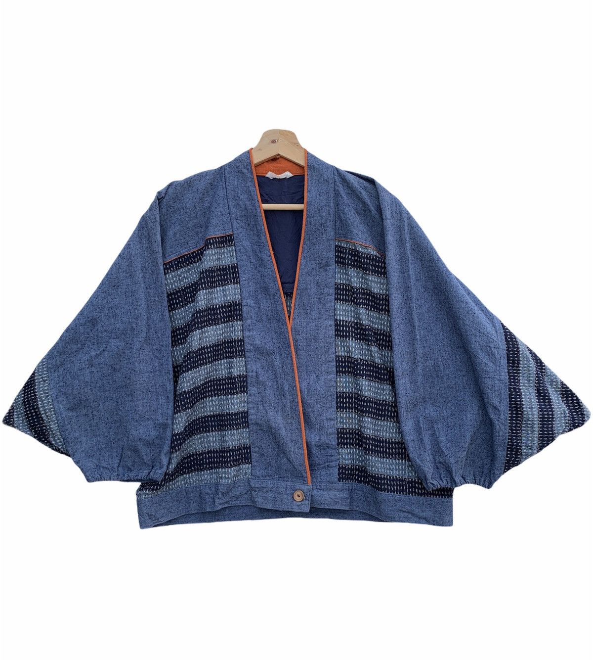 Indigo × Japanese Brand 🔥Vintage Kimono Indigo Overdyed Japanese Traditional Size US M / EU 48-50 / 2 - 3 Thumbnail