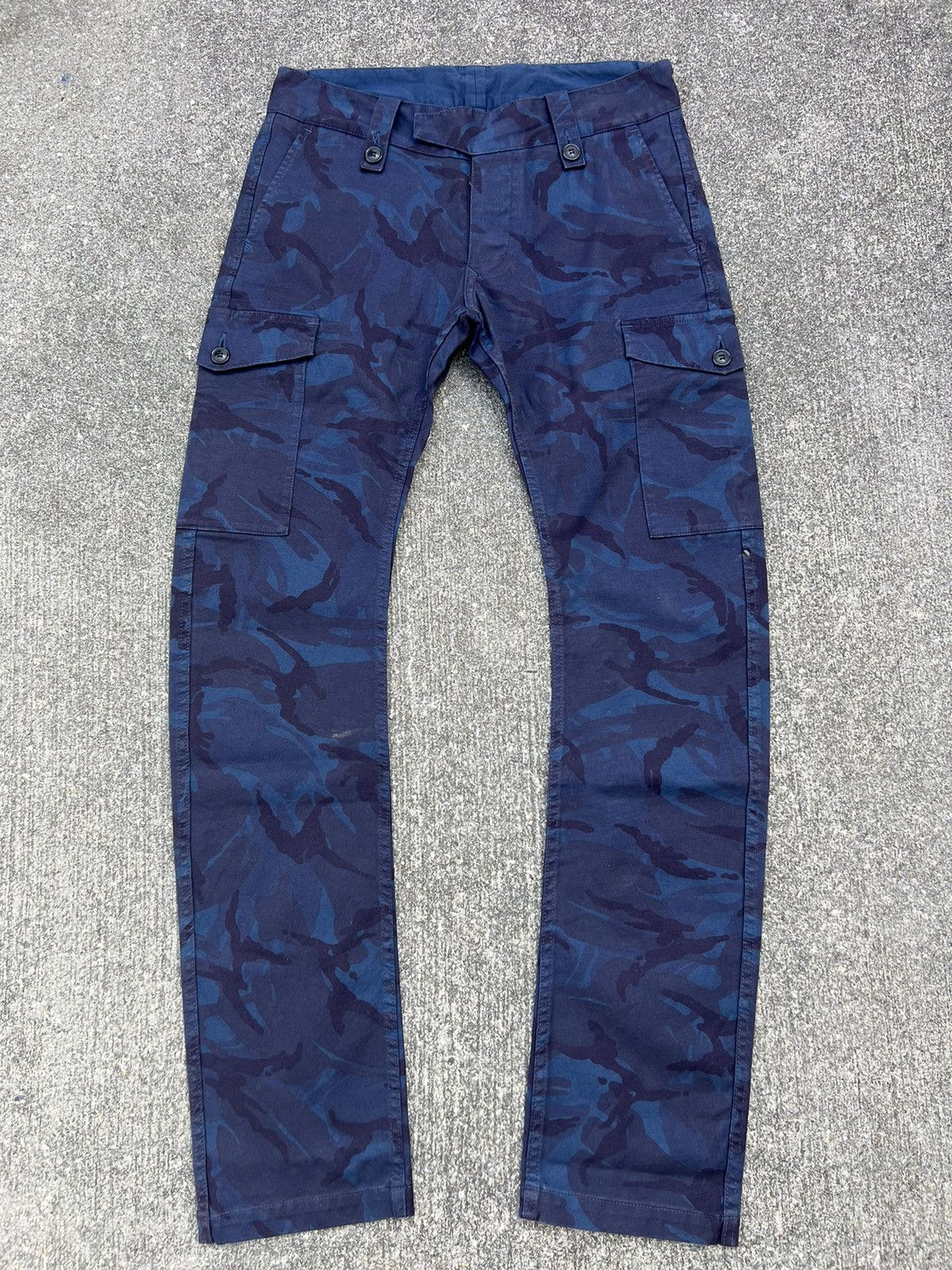 AKM Japan Camouflage Curve Leg Stretchable Cargo Trouser