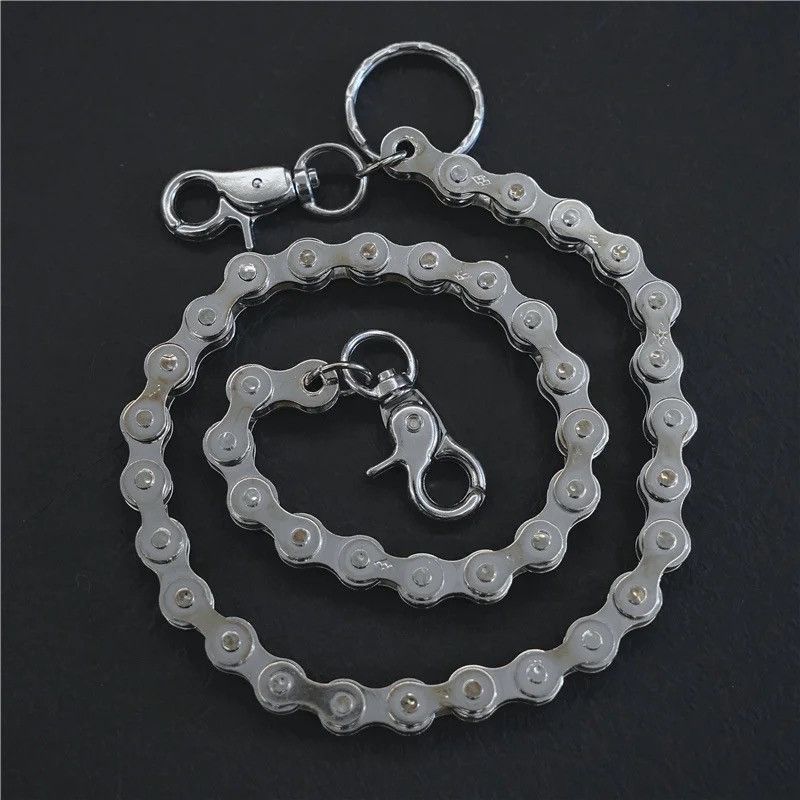 Jewelry Punk Rock Unique Metal Minimalist Bicycle Chain Keychains Size ONE SIZE - 2 Thumbnail