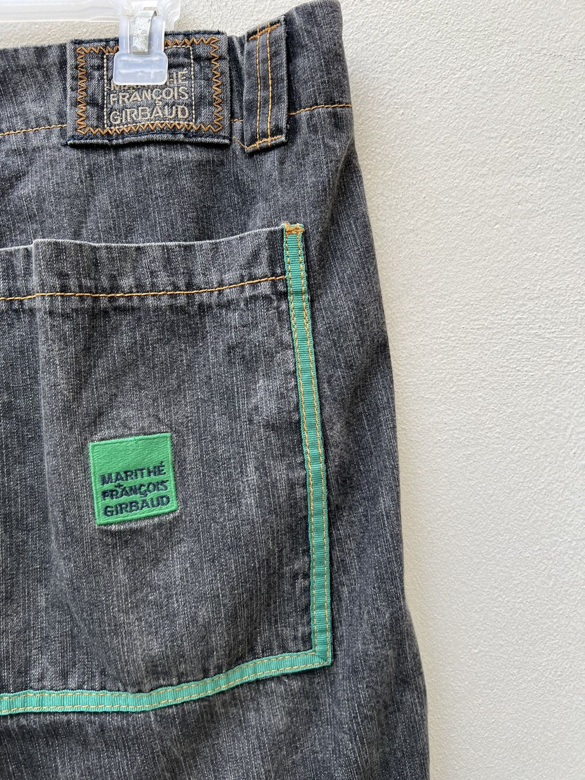 Marithe + Francois Girbaud Vintage MFG Green Strap Bondage Cargo Denim Trouser Size US 36 / EU 52 - 14 Thumbnail