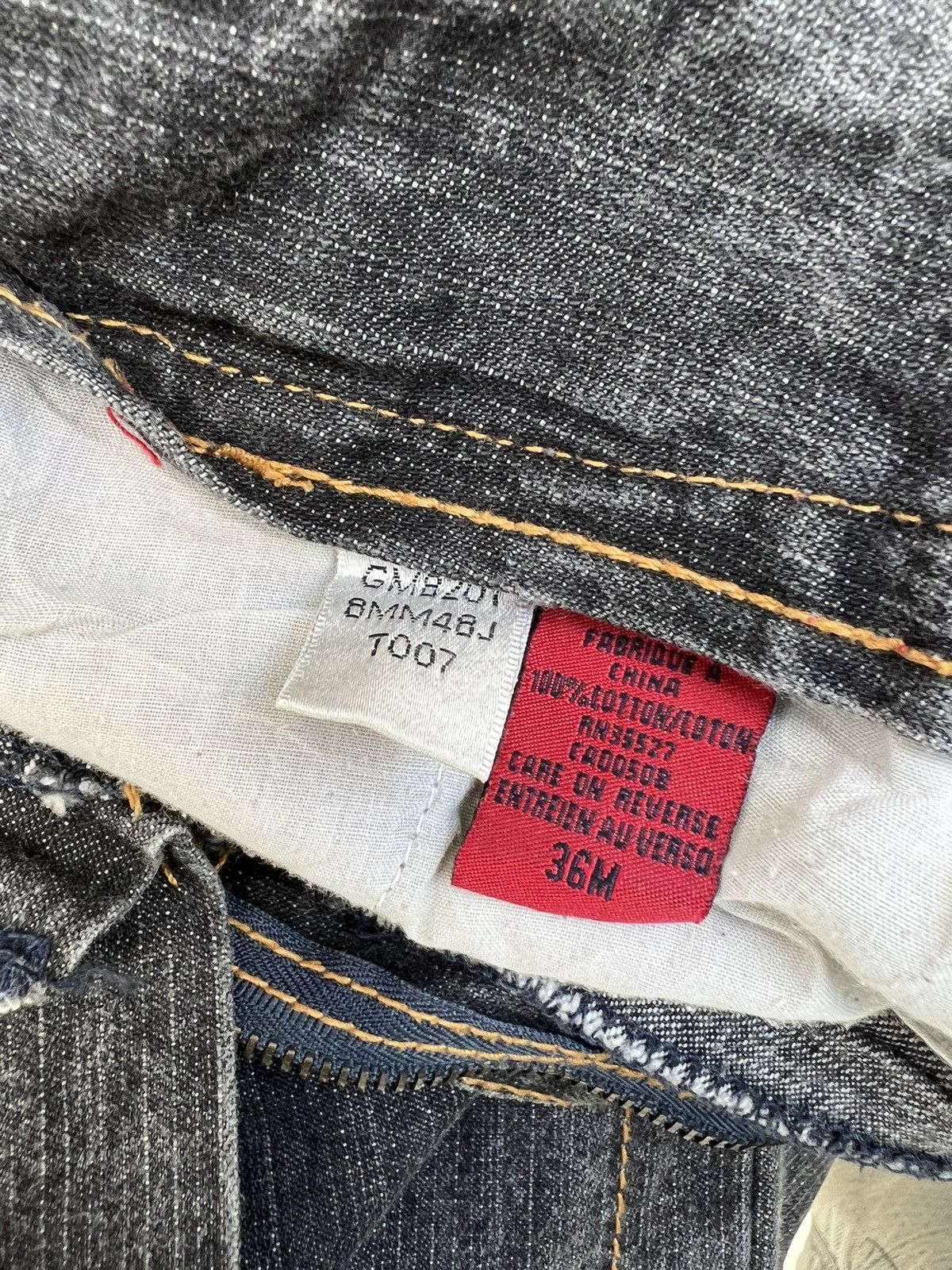 Marithe + Francois Girbaud Vintage MFG Green Strap Bondage Cargo Denim Trouser Size US 36 / EU 52 - 17 Thumbnail