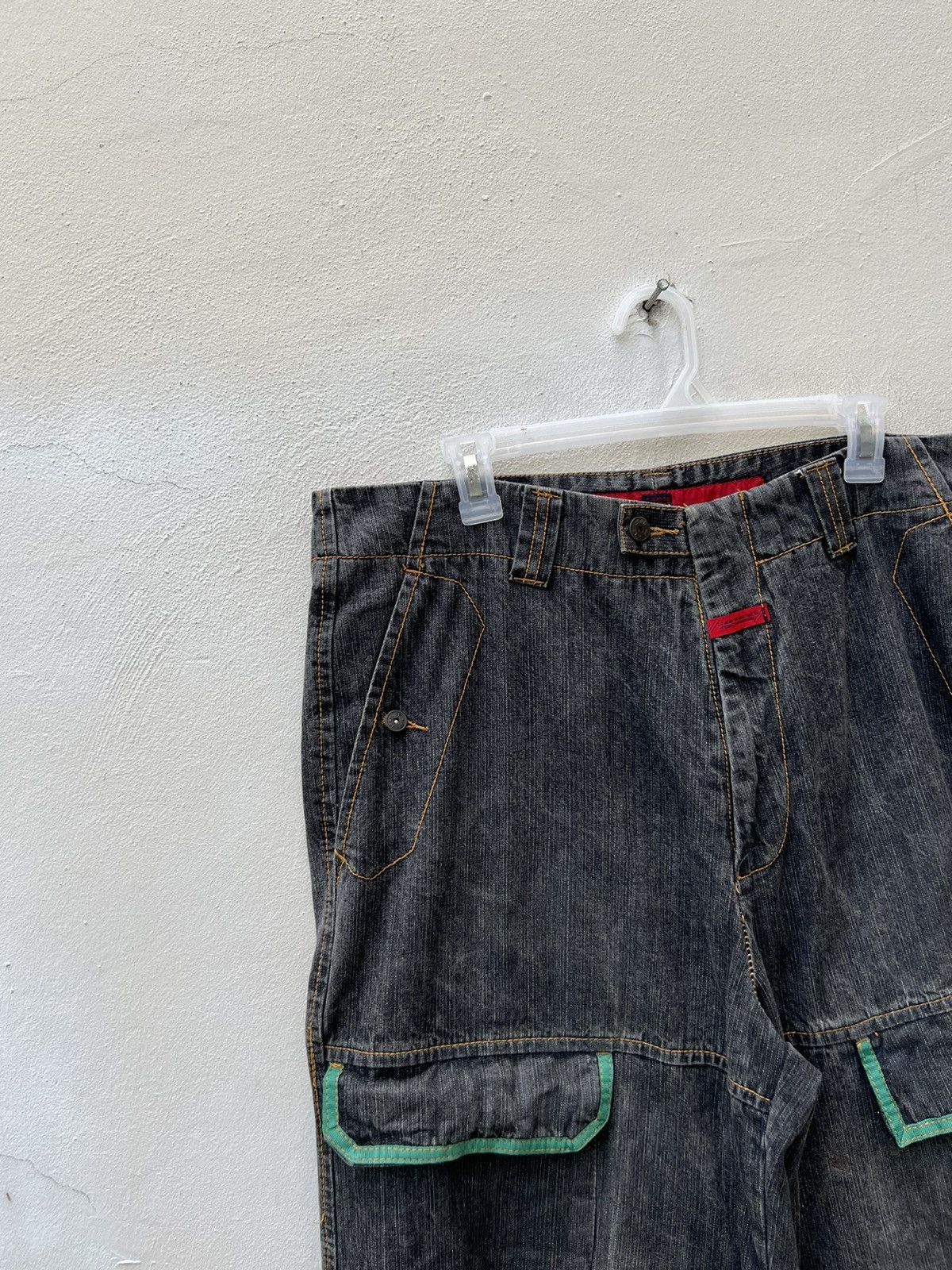 Marithe + Francois Girbaud Vintage MFG Green Strap Bondage Cargo Denim Trouser Size US 36 / EU 52 - 4 Thumbnail