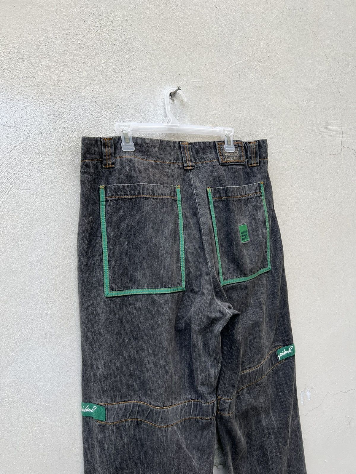 Marithe + Francois Girbaud Vintage MFG Green Strap Bondage Cargo Denim Trouser Size US 36 / EU 52 - 11 Thumbnail