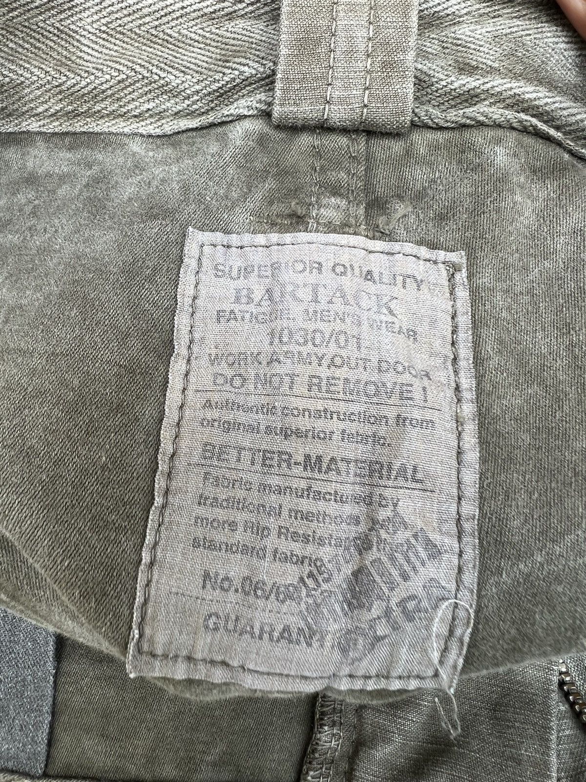 Vintage VTG Bartack Japan Distress Fade Olive Green Cargo Trouser Size US 31 - 15 Thumbnail