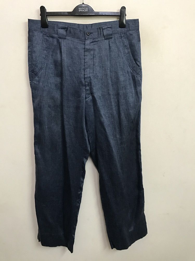 Designer × Hardy Amies HARDY AMIES SPORT Japan Linen Baggy Wide Trouser Pant Size US 36 / EU 52 - 1 Thumbnail
