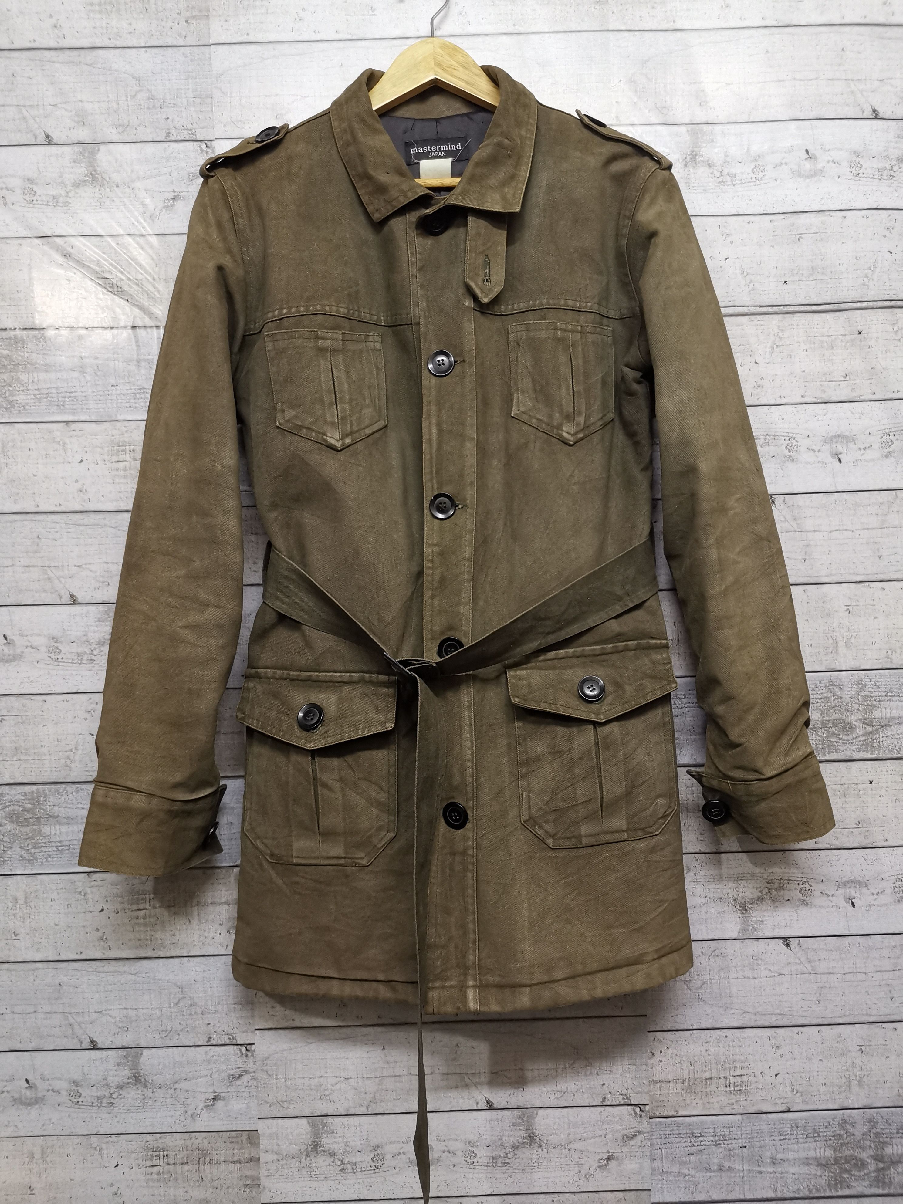 image of Mastermind Japan Military Green Coats Jacket, Men's (Size Medium)
