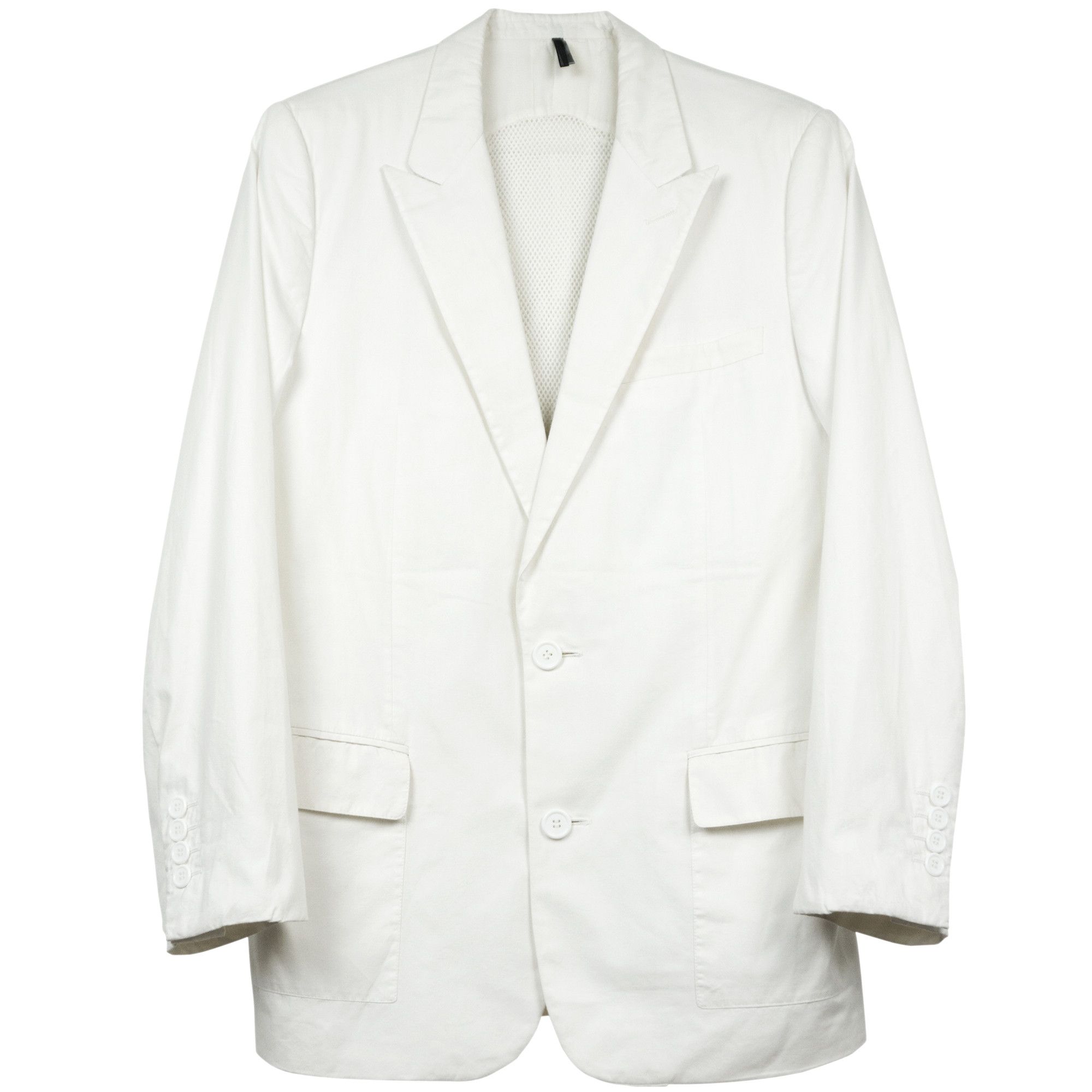 image of Dior Homme Ss04 "strip" White Blazer, Men's (Size Medium)