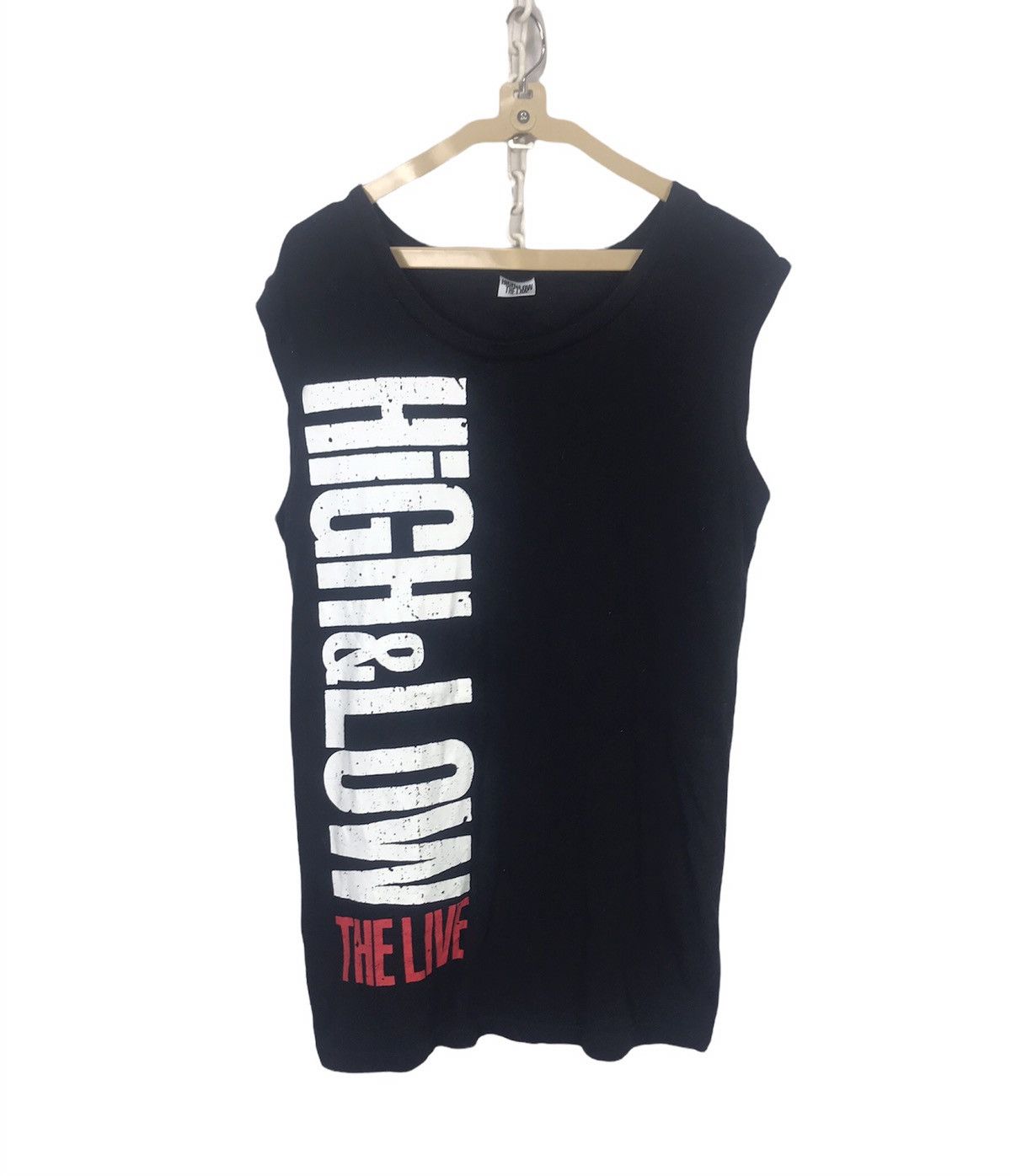 High & low the live sleeveless tshirt