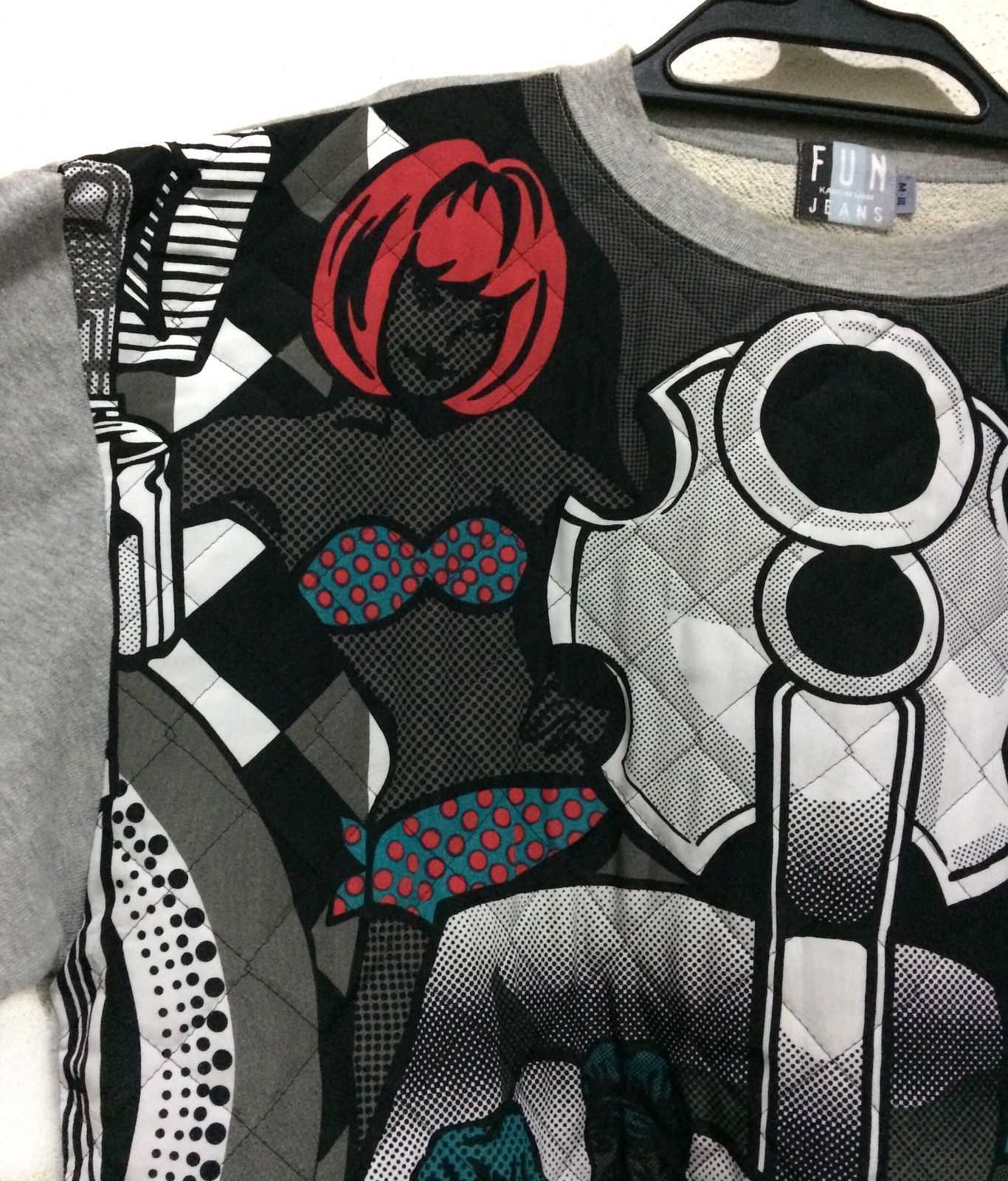 Kansai Yamamoto Vintage Kansai Man Fun Jeans Full Print Jumper Size US M / EU 48-50 / 2 - 3 Thumbnail