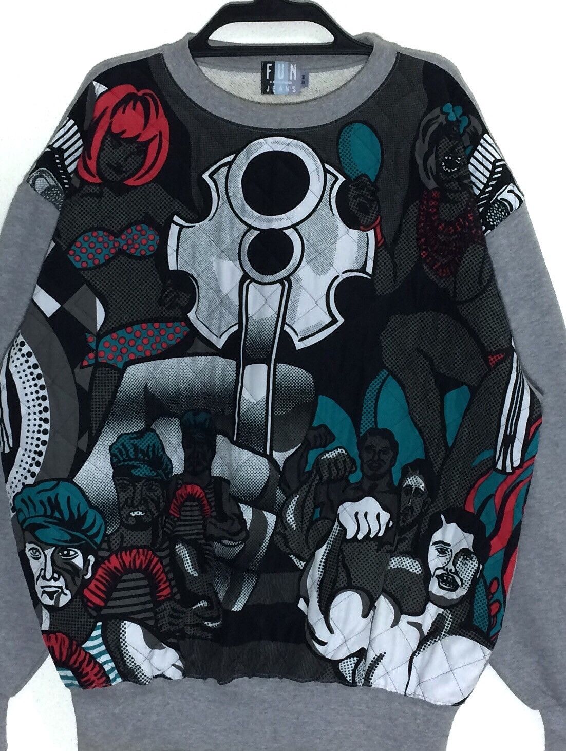Kansai Yamamoto Vintage Kansai Man Fun Jeans Full Print Jumper Size US M / EU 48-50 / 2 - 2 Thumbnail