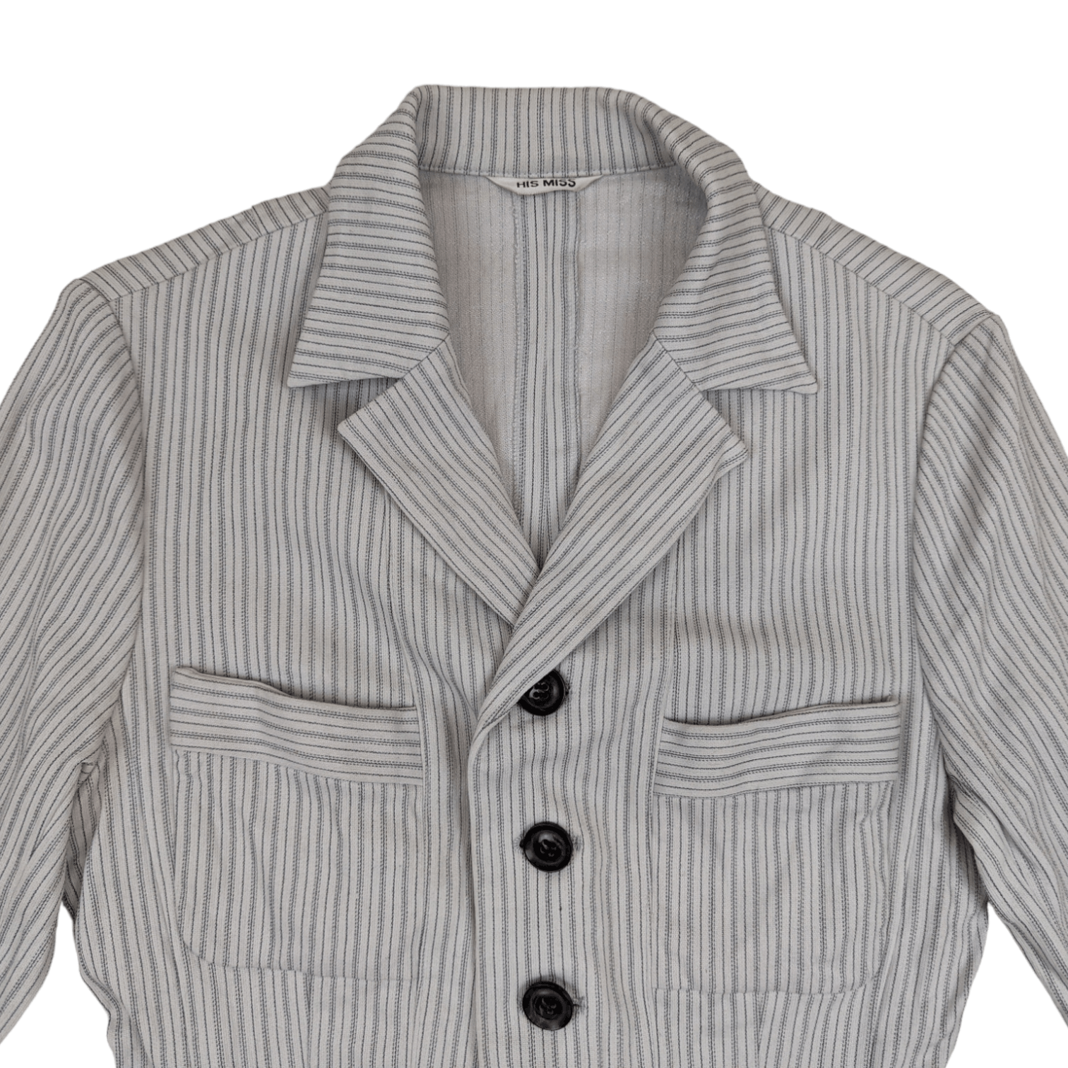 Japanese Brand Japan HIS MISS Striped Smart Casual Blazer Trench Coat Style Size XS / US 0-2 / IT 36-38 - 4 Thumbnail