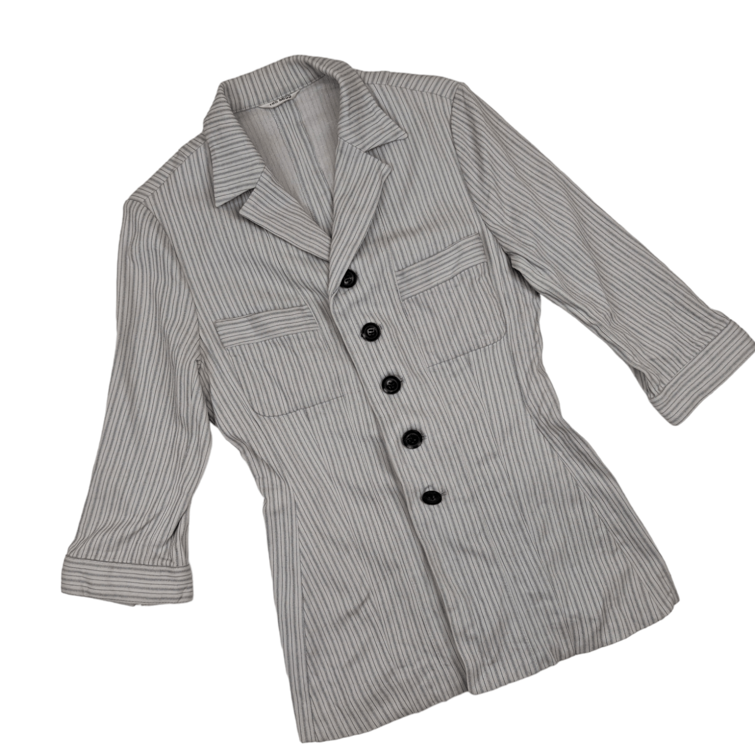 Japanese Brand Japan HIS MISS Striped Smart Casual Blazer Trench Coat Style Size XS / US 0-2 / IT 36-38 - 3 Thumbnail