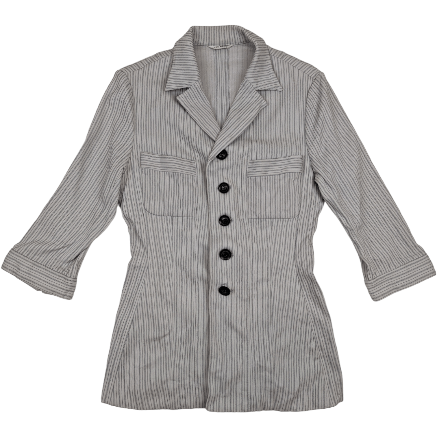Japanese Brand Japan HIS MISS Striped Smart Casual Blazer Trench Coat Style Size XS / US 0-2 / IT 36-38 - 2 Thumbnail