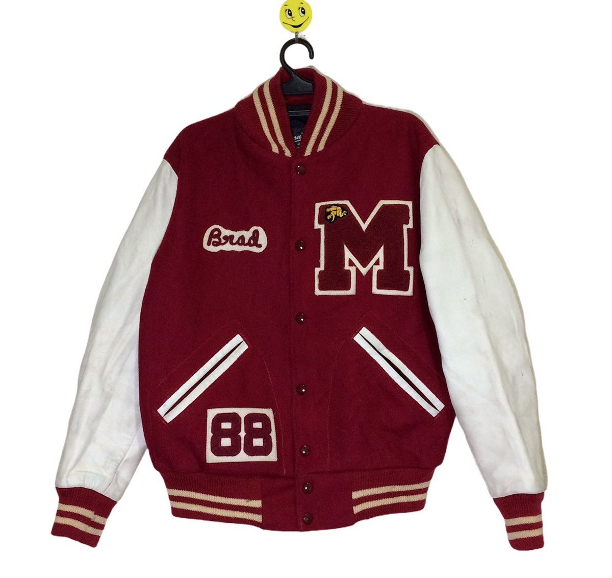 Vintage 60' Varsity Nelson's Jackets Wrestling Brad Wool X Leather Size US M / EU 48-50 / 2 - 1 Thumbnail