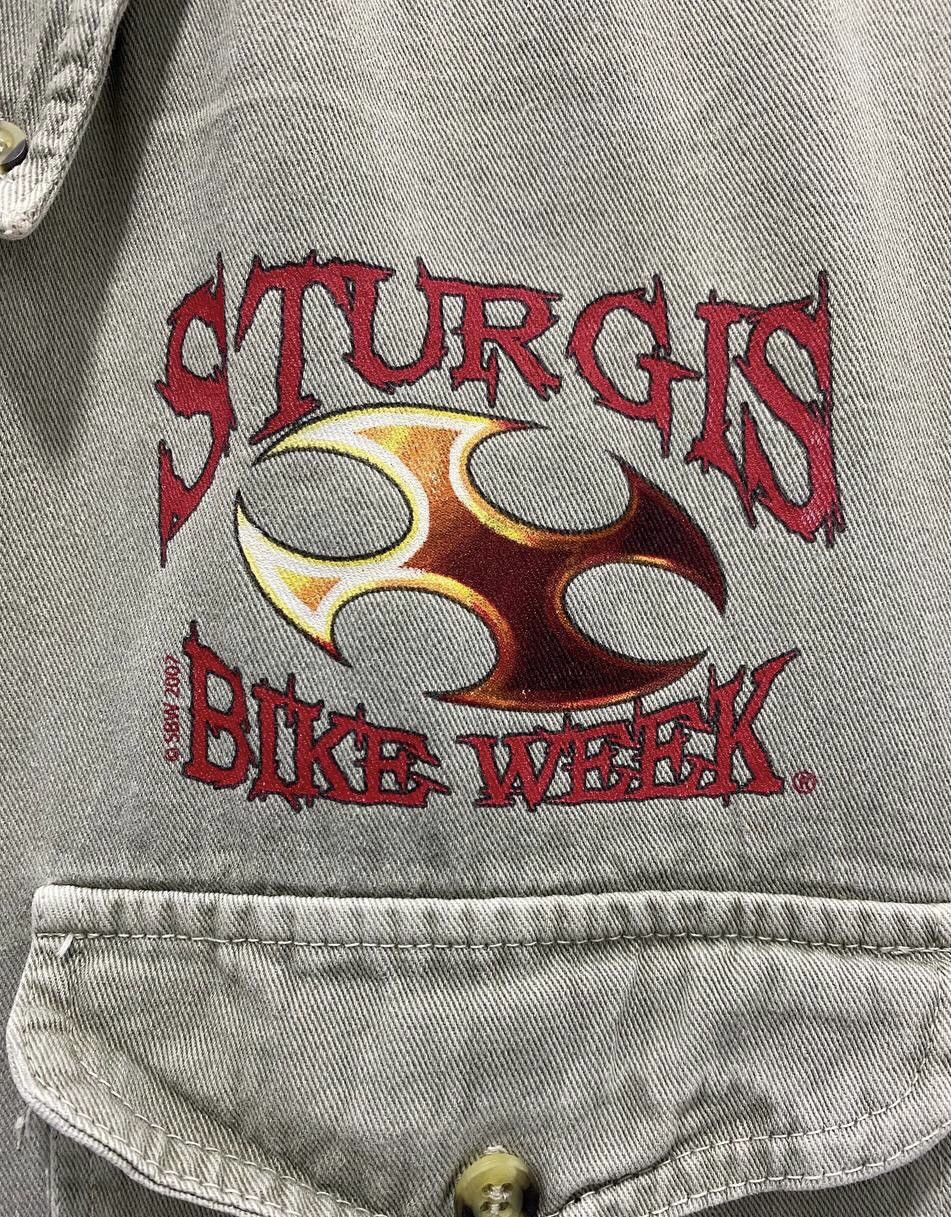 Vintage VTG Sturgis Bike Week 2007 Distressed Vest Size L Size US L / EU 52-54 / 3 - 8 Thumbnail