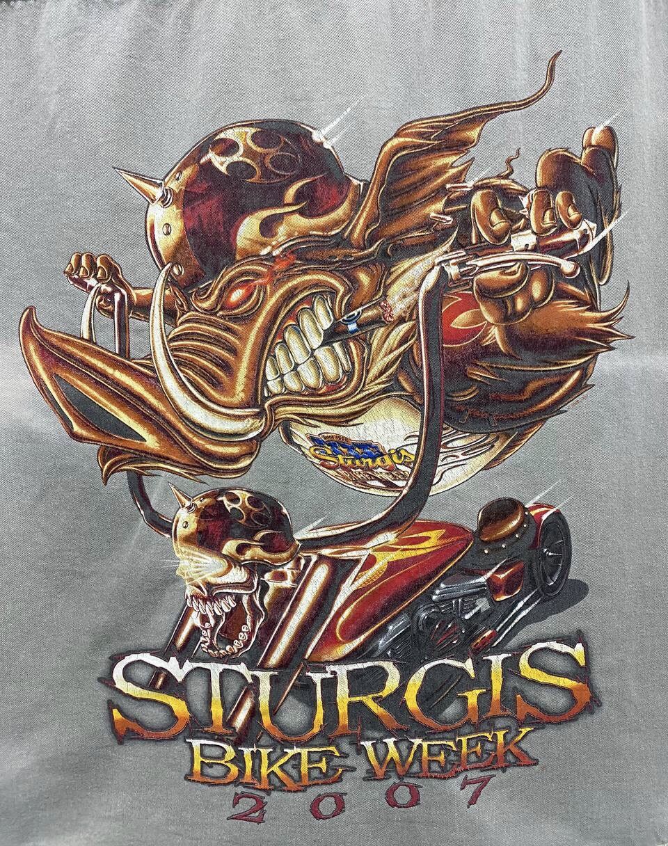 Vintage VTG Sturgis Bike Week 2007 Distressed Vest Size L Size US L / EU 52-54 / 3 - 7 Thumbnail