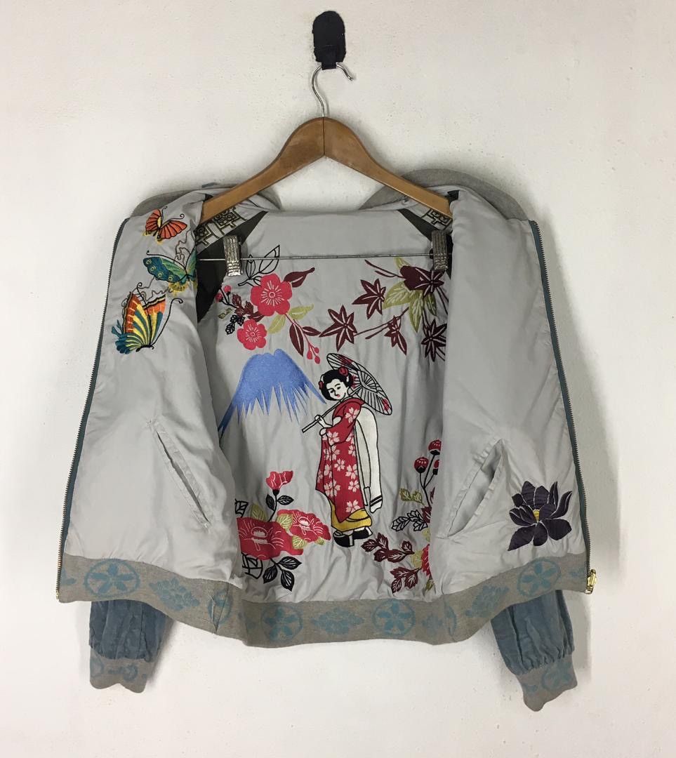 Japanese Brand Sukajan Japan Geisha Reversible Embroidery Souvenirs Size US S / EU 44-46 / 1 - 10 Thumbnail