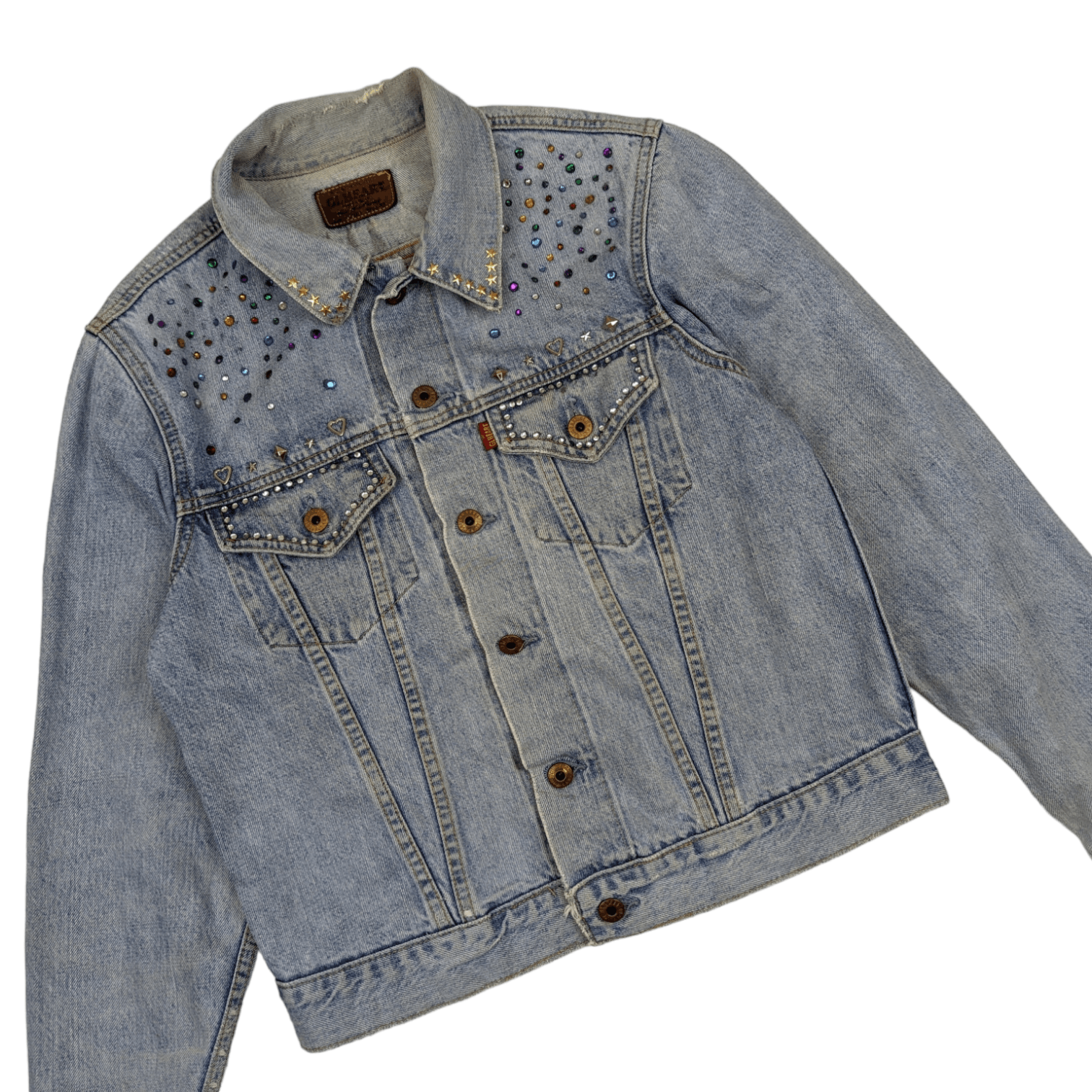 Japanese Brand Japan GL HEART Punk Denim Jacket Size M / US 6-8 / IT 42-44 - 2 Thumbnail