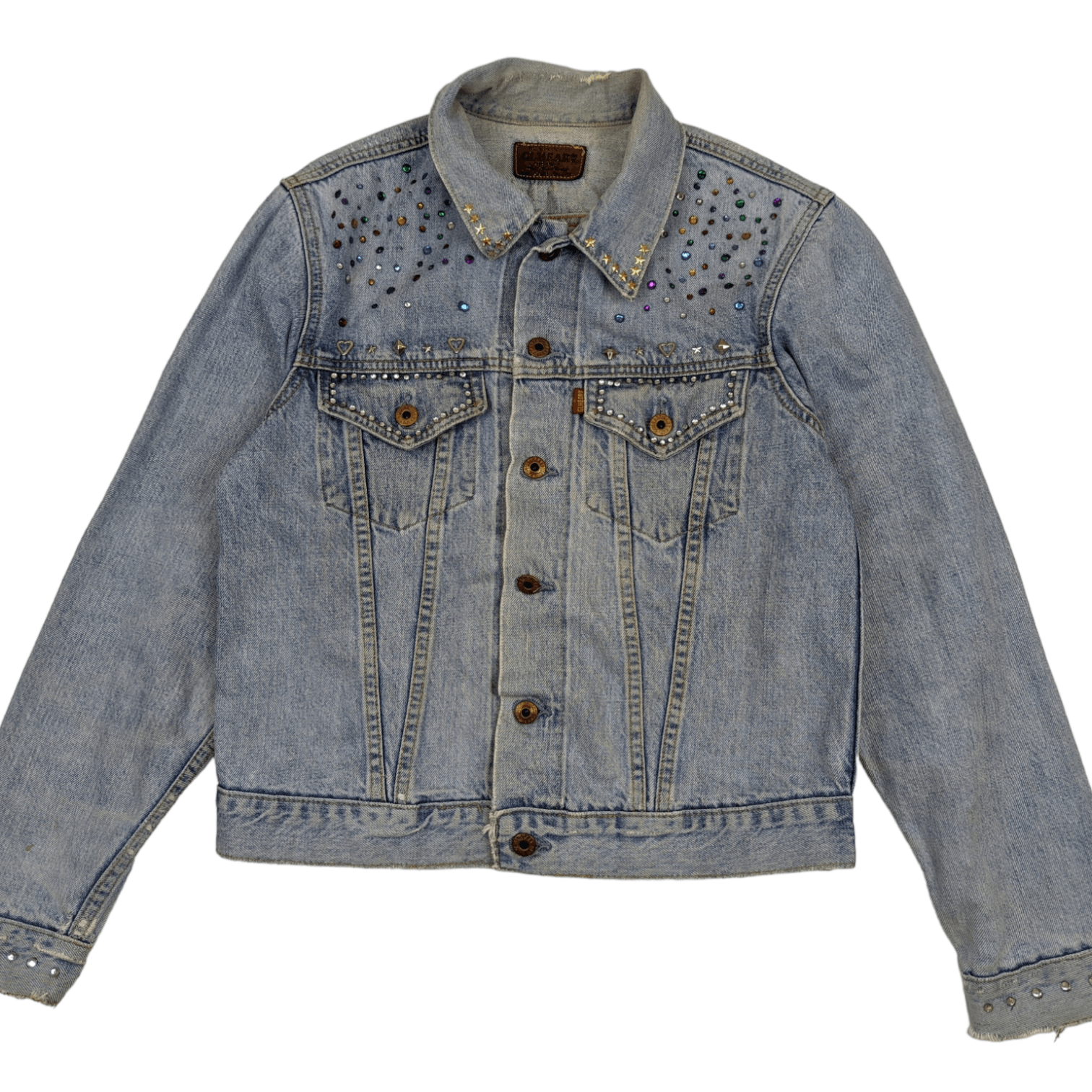 Japanese Brand Japan GL HEART Punk Denim Jacket Size M / US 6-8 / IT 42-44 - 3 Thumbnail