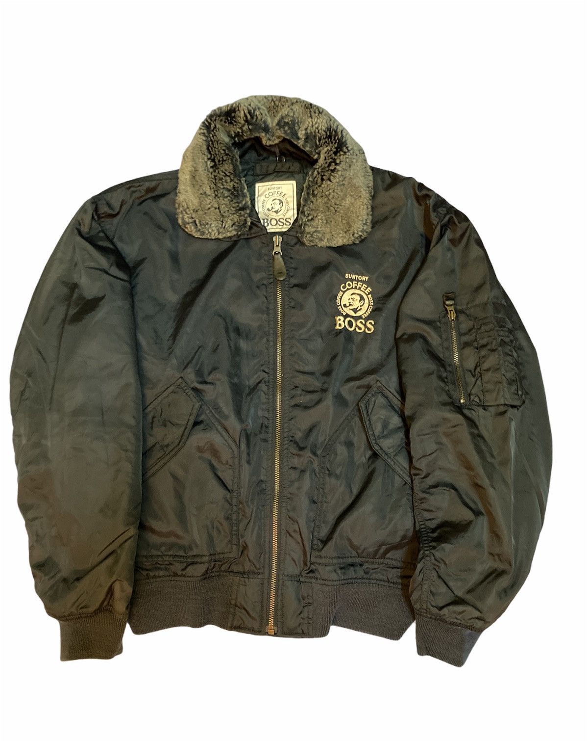 Japanese Brand VINTAGE SUNTORY COFFEE BOSS BOMBER JACKET Size US L / EU 52-54 / 3 - 1 Thumbnail
