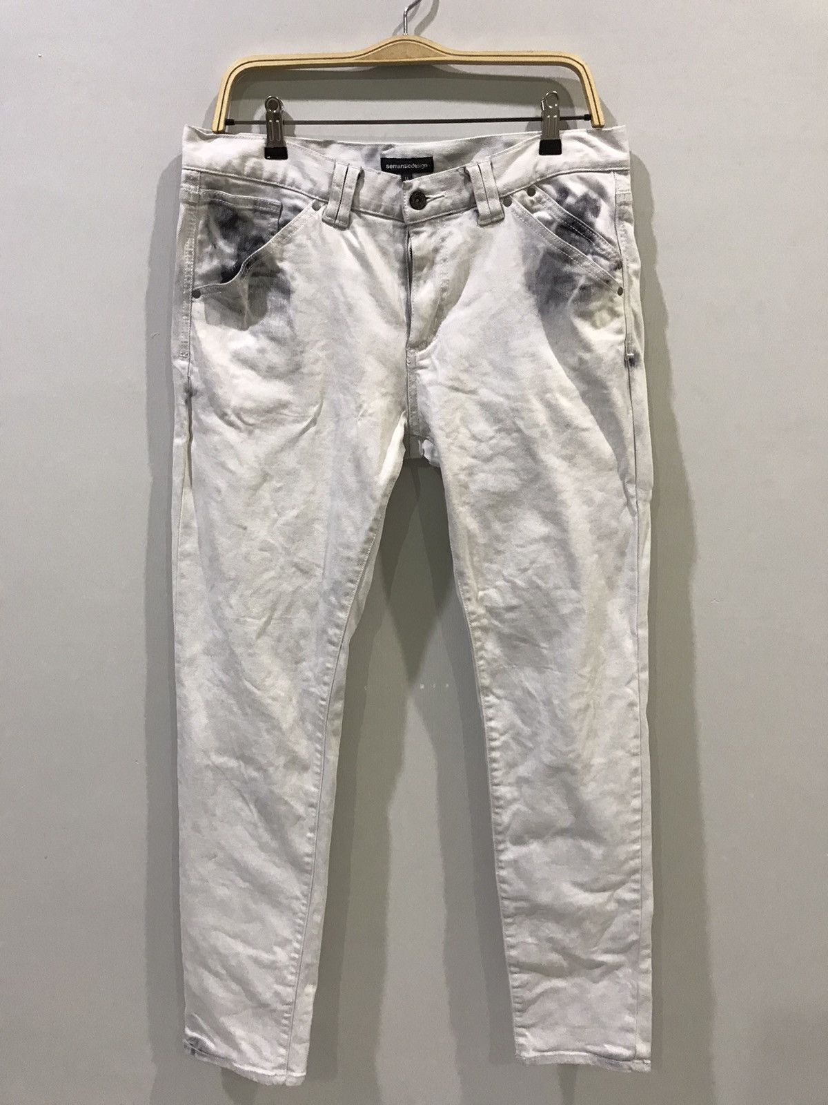 Japanese Brand × Rockstar Games semantic design Japan Bleached Black Skinny Denim Size US 34 / EU 50 - 2 Thumbnail