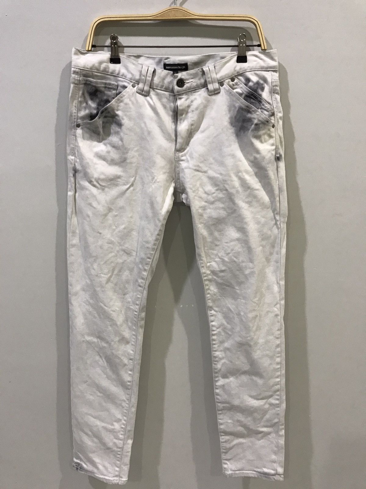 Japanese Brand × Rockstar Games semantic design Japan Bleached Black Skinny Denim Size US 34 / EU 50 - 1 Thumbnail