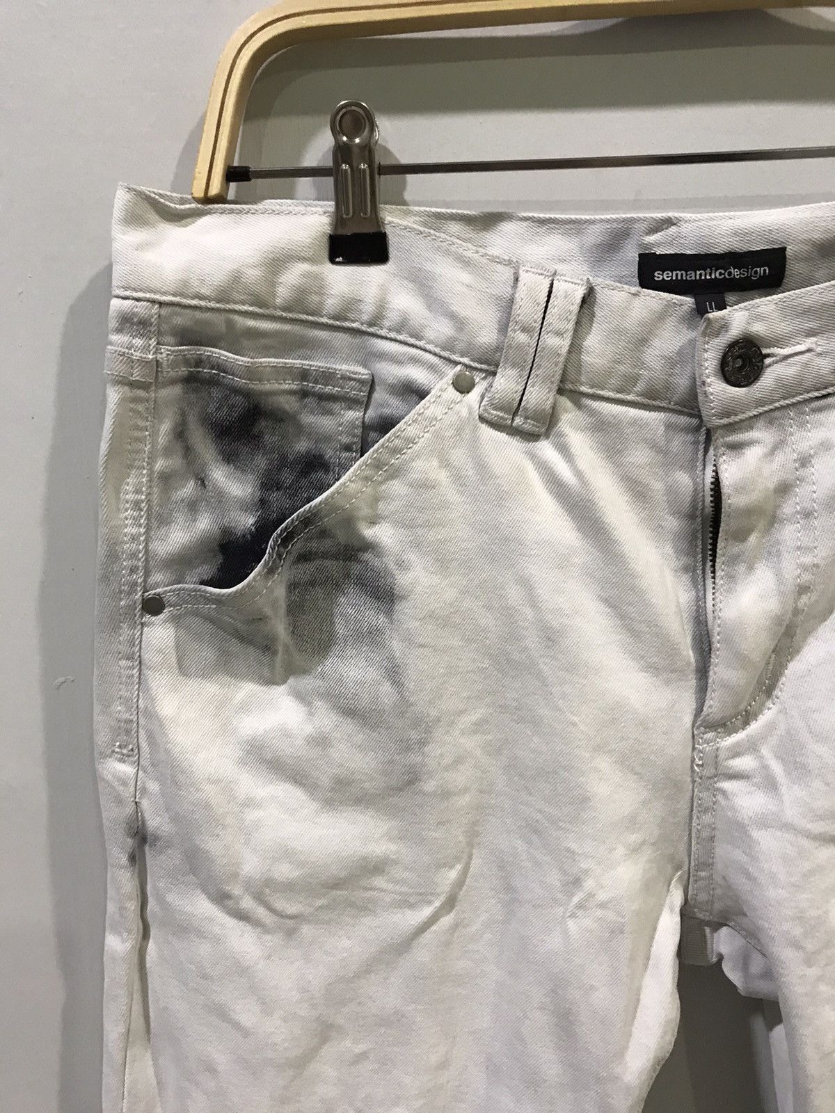 Japanese Brand × Rockstar Games semantic design Japan Bleached Black Skinny Denim Size US 34 / EU 50 - 3 Thumbnail