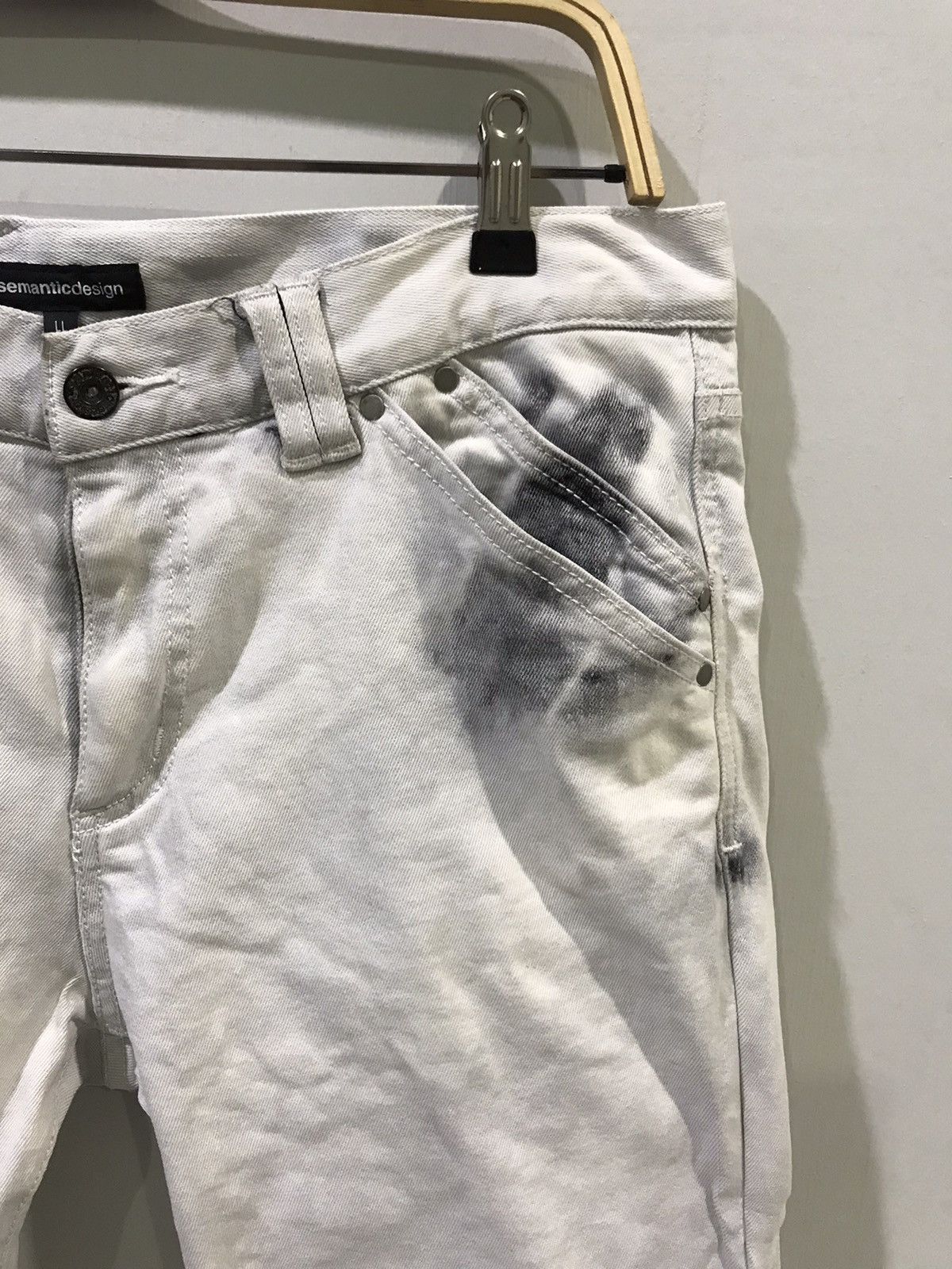 Japanese Brand × Rockstar Games semantic design Japan Bleached Black Skinny Denim Size US 34 / EU 50 - 4 Thumbnail