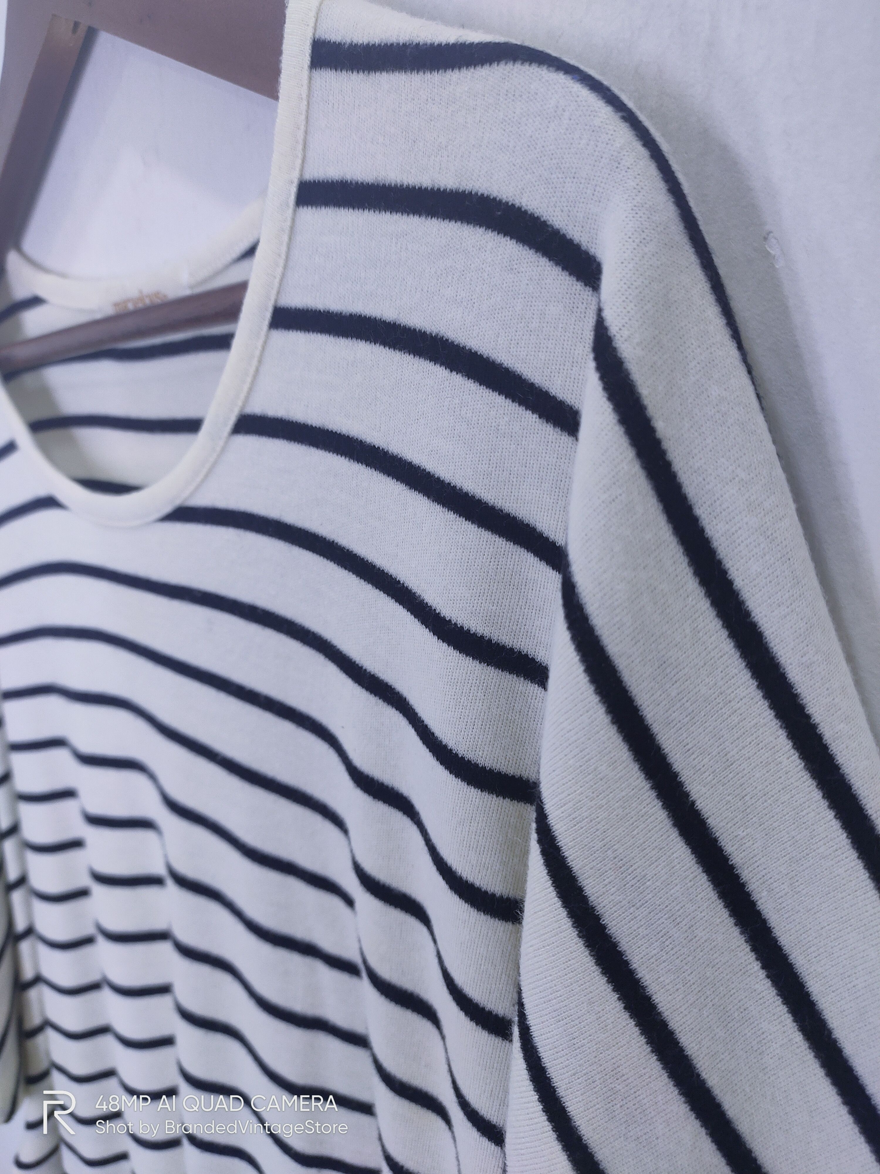 Japanese Brand × OVER THE STRiPES MARVELOUS Stripe Bat Wing Streetwear Sweatshirt Shortsleeve Size M / US 6-8 / IT 42-44 - 5 Thumbnail