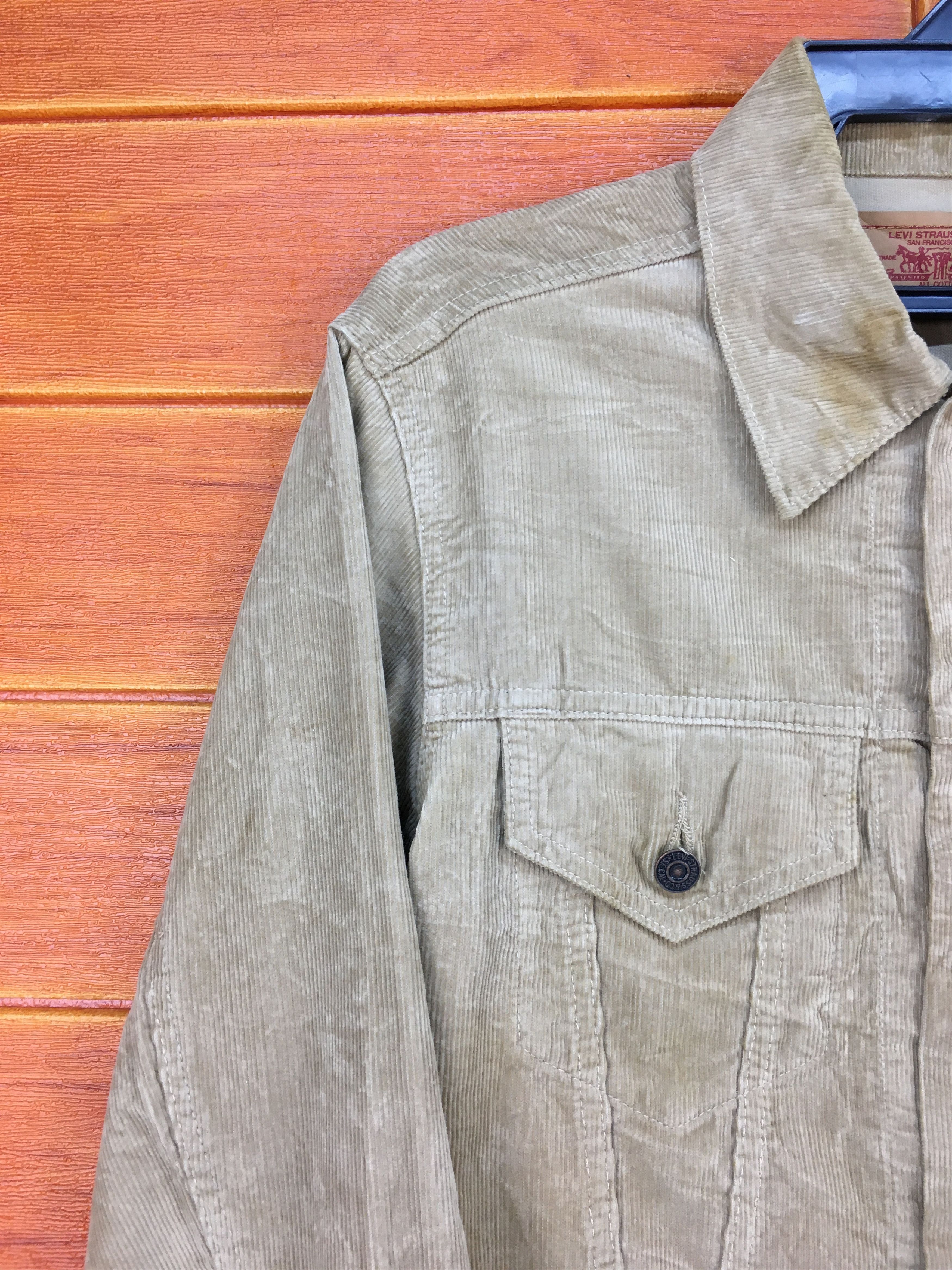 Levi's Vintage LEVIS Corduroy Trucker Denim Jacket Size US M / EU 48-50 / 2 - 2 Thumbnail