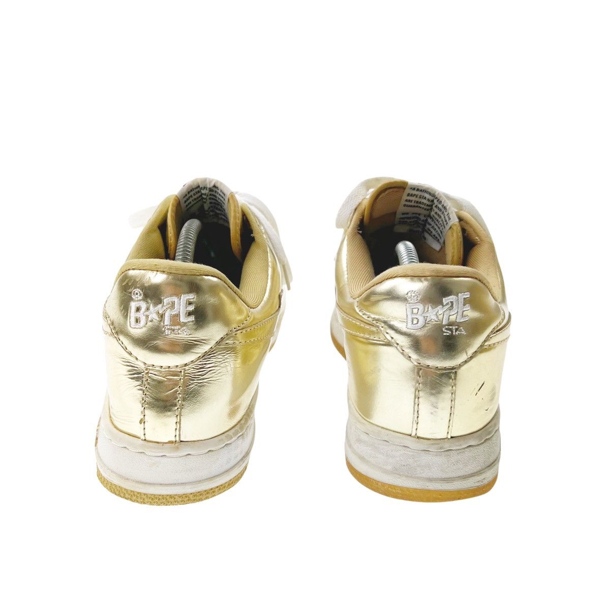 Bape Bape Bapesta Gold Trainers Size US 10 / EU 43 - 5 Thumbnail