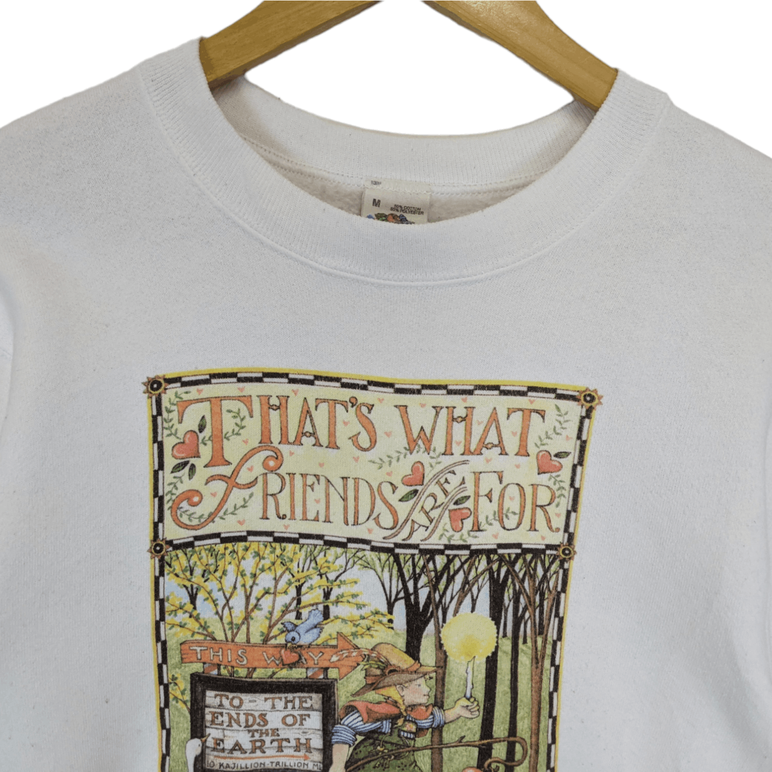 Fruit Of The Loom Vintage 90's FOTL Mary Engelbreit Book Art Artist Sweatshirt Size US S / EU 44-46 / 1 - 4 Thumbnail
