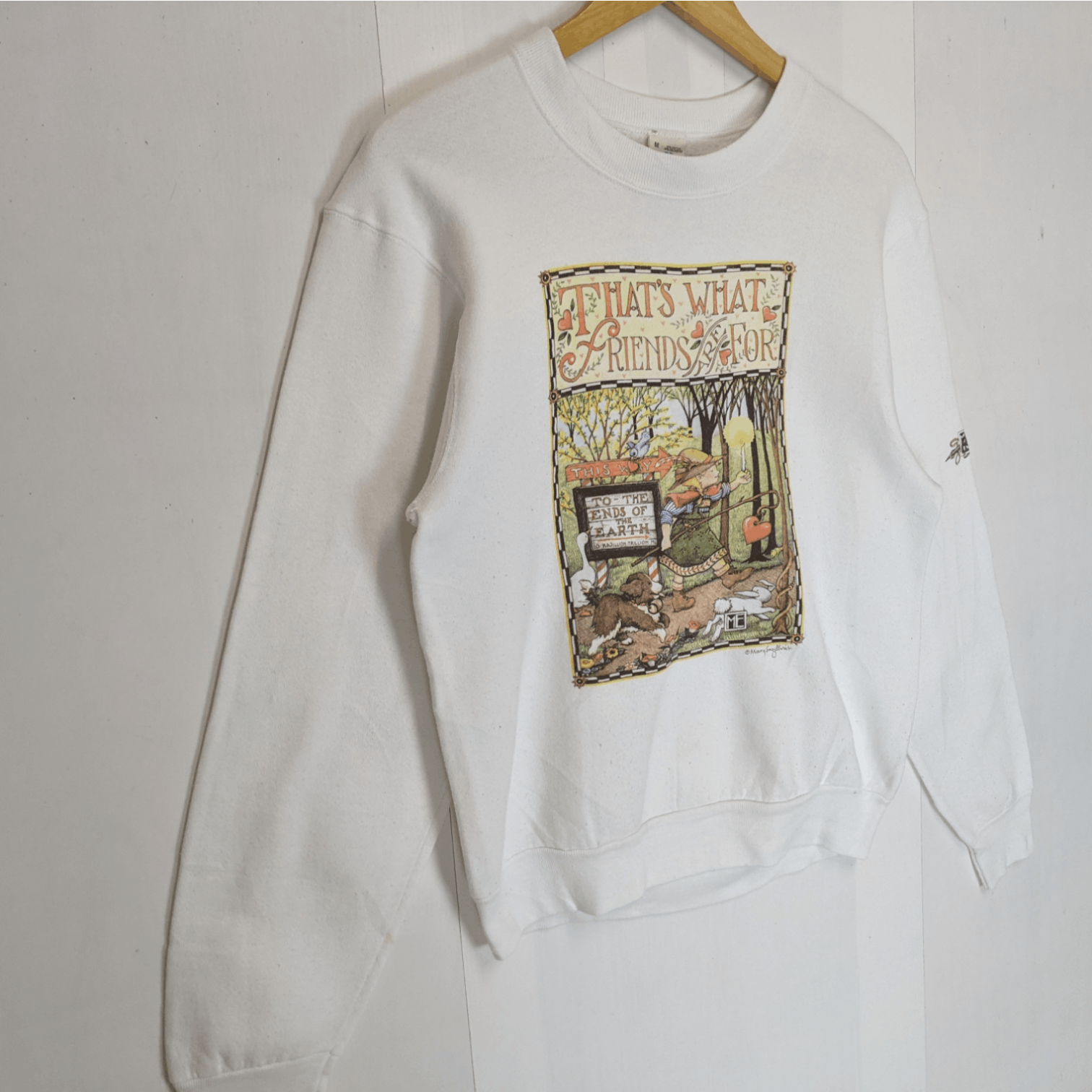 Fruit Of The Loom Vintage 90's FOTL Mary Engelbreit Book Art Artist Sweatshirt Size US S / EU 44-46 / 1 - 3 Thumbnail