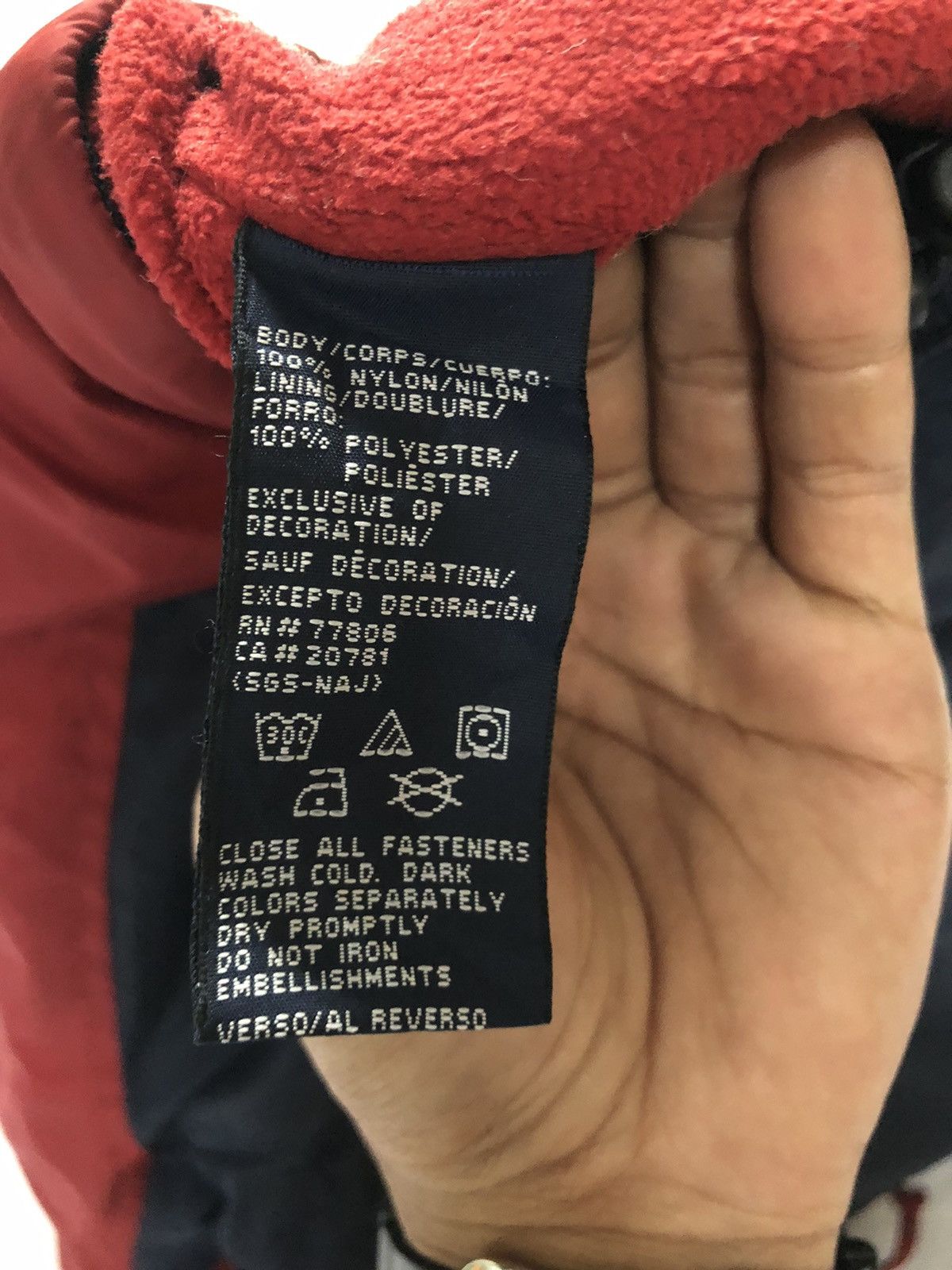 Tommy Hilfiger Tommy Hilfiger Inner Fleece Jacket Spellout logo Size US L / EU 52-54 / 3 - 5 Thumbnail