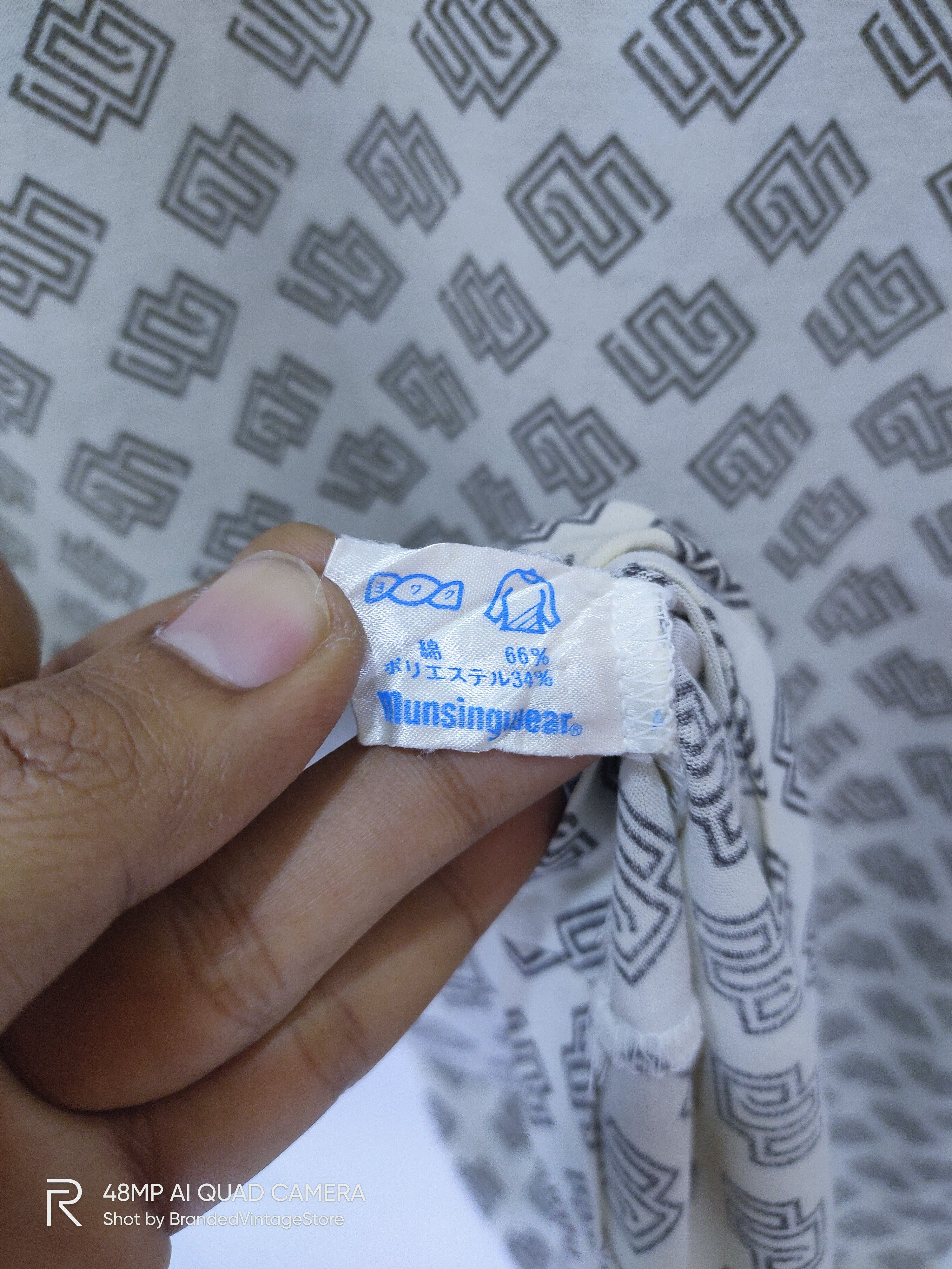 Grand Slam × Japanese Brand MUNSINGWEAR Grand Slam Fullprint All Over Stamp Dress Shirt Size US M / EU 48-50 / 2 - 4 Thumbnail
