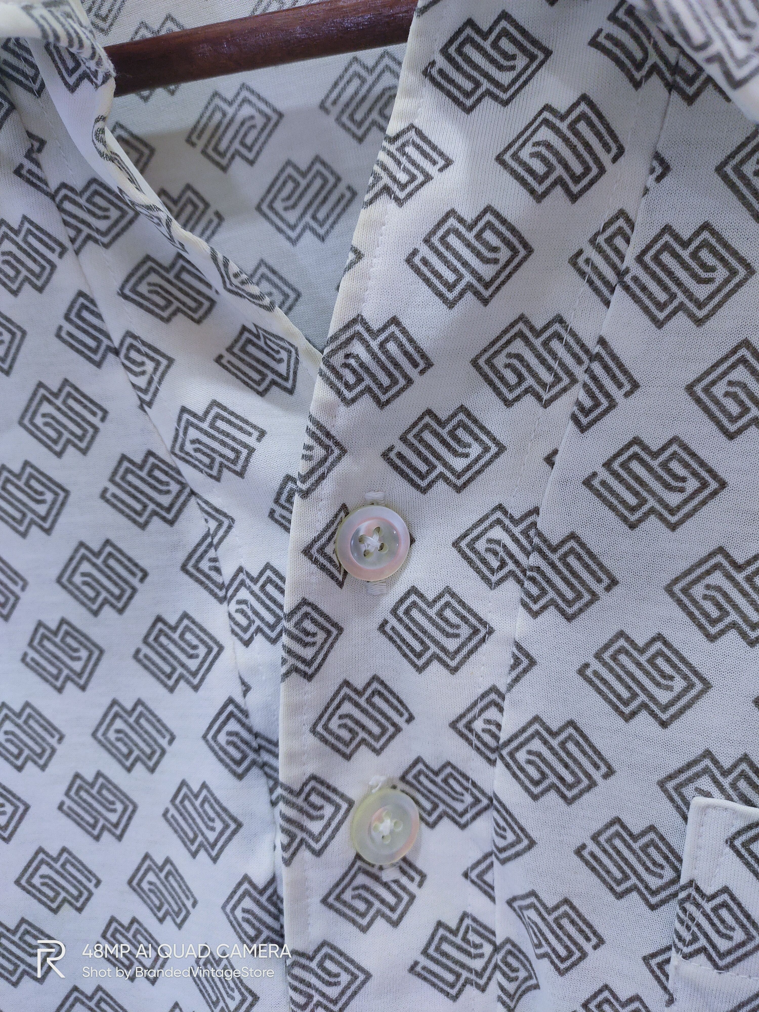 Grand Slam × Japanese Brand MUNSINGWEAR Grand Slam Fullprint All Over Stamp Dress Shirt Size US M / EU 48-50 / 2 - 9 Thumbnail